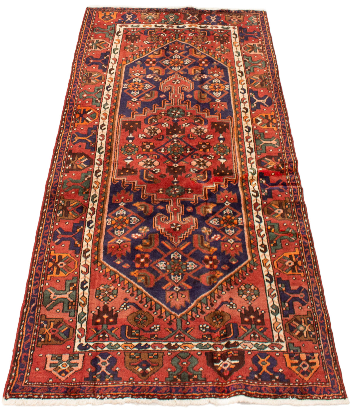 Persian Hamadan 4'1" x 6'11" Hand-knotted Wool Rug 