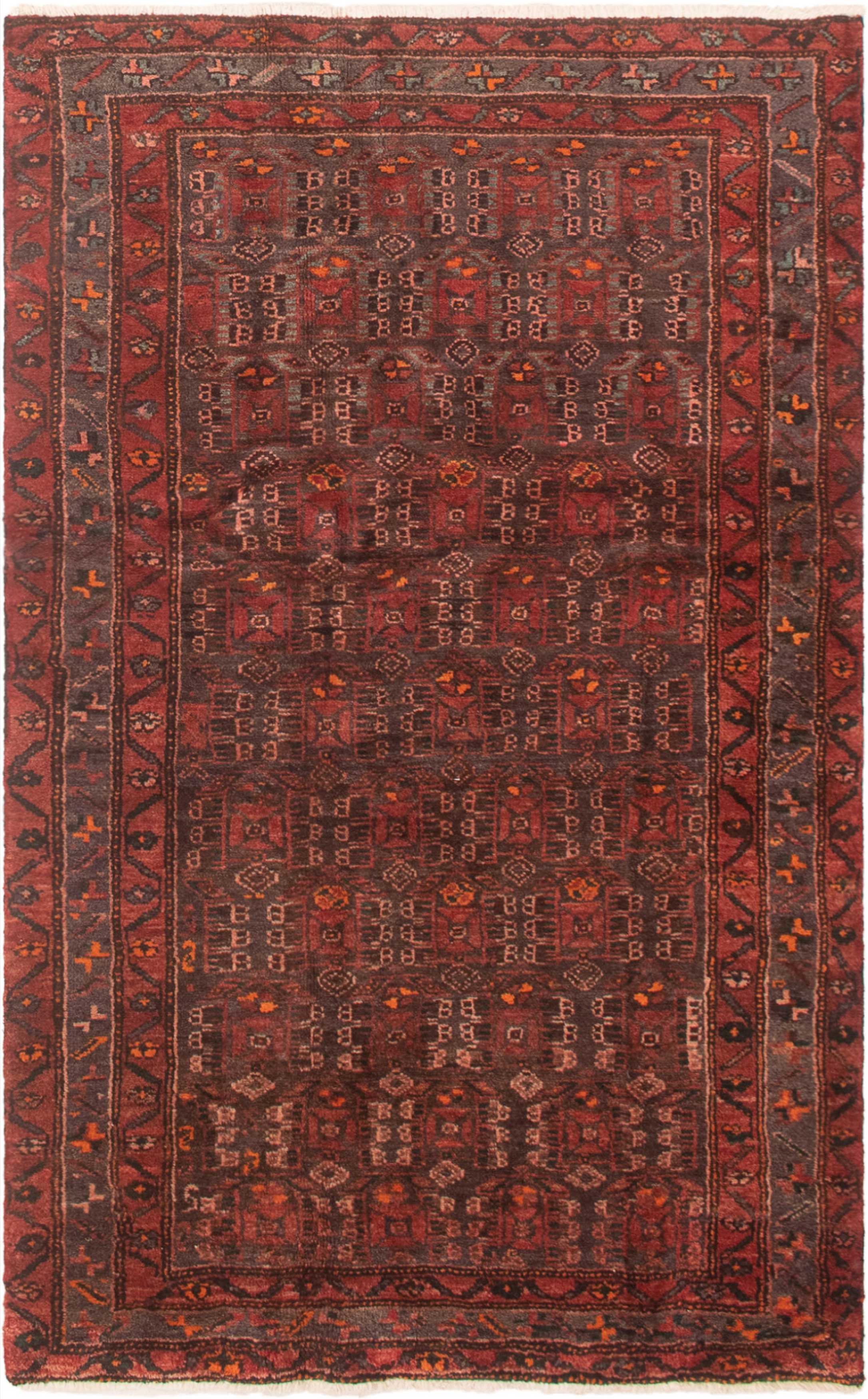 Persian Zanjan 4'2" x 6'8" Hand-knotted Wool Rug 