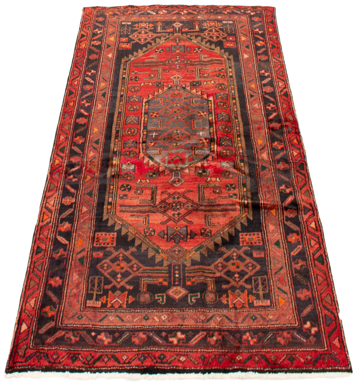 Persian Hamadan 4'5" x 6'8" Hand-knotted Wool Rug 