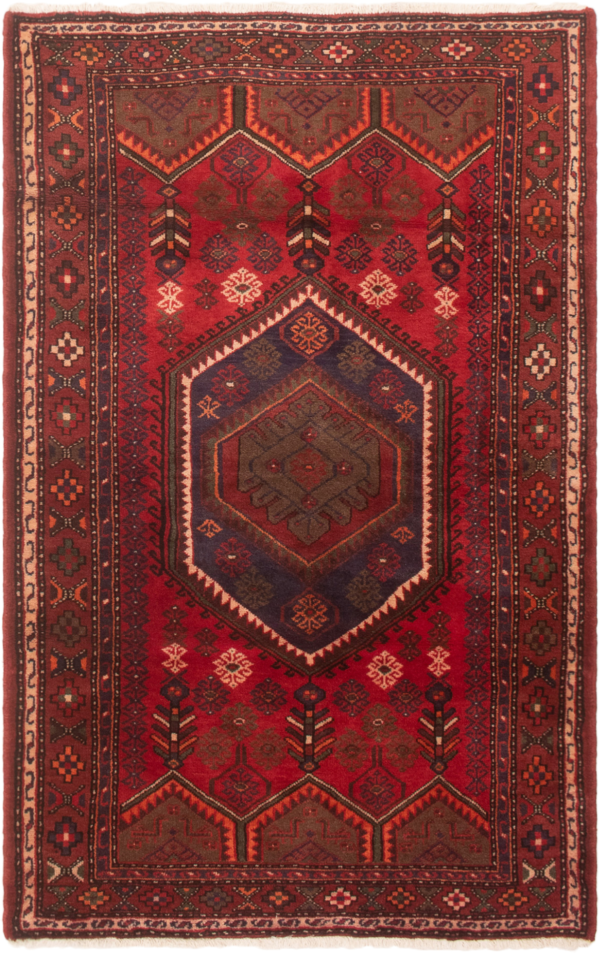 Persian Zanjan 4'1" x 6'7" Hand-knotted Wool Rug 