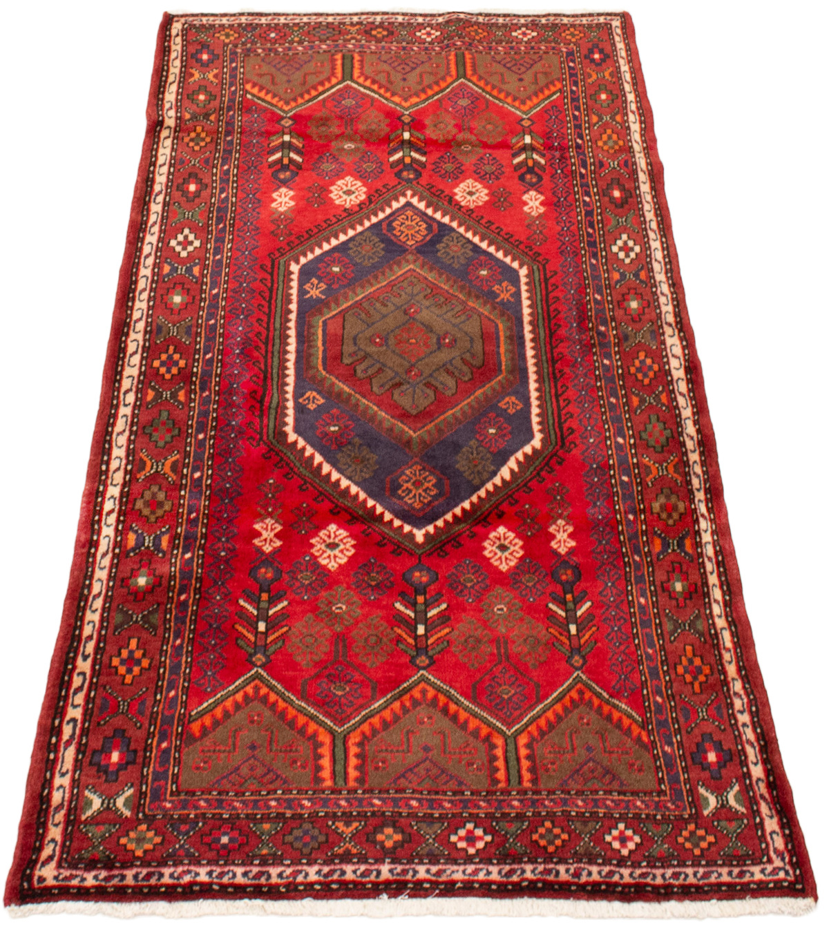 Persian Zanjan 4'1" x 6'7" Hand-knotted Wool Rug 