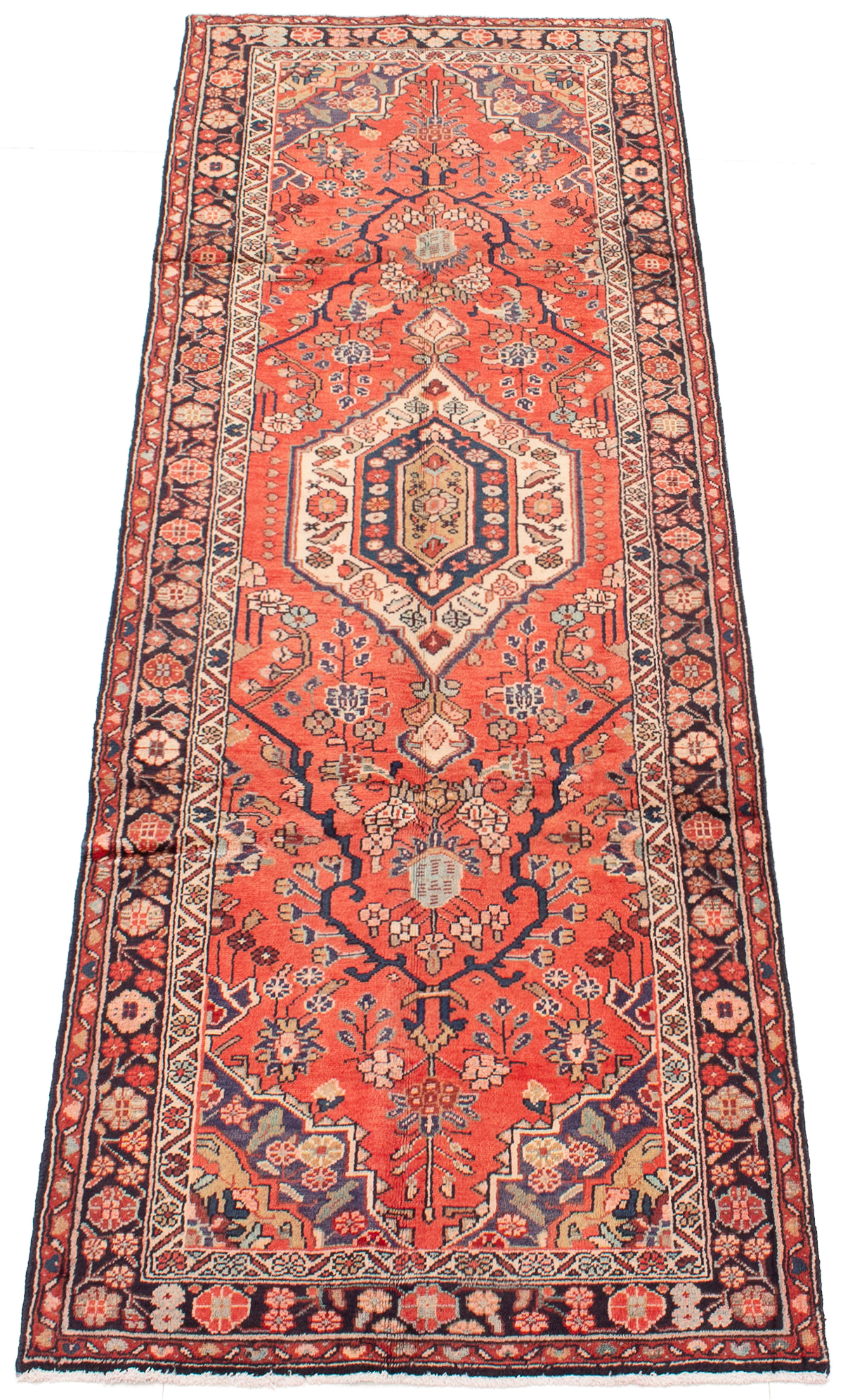 Persian Hamadan 3'6" x 10'0" Hand-knotted Wool Rug 