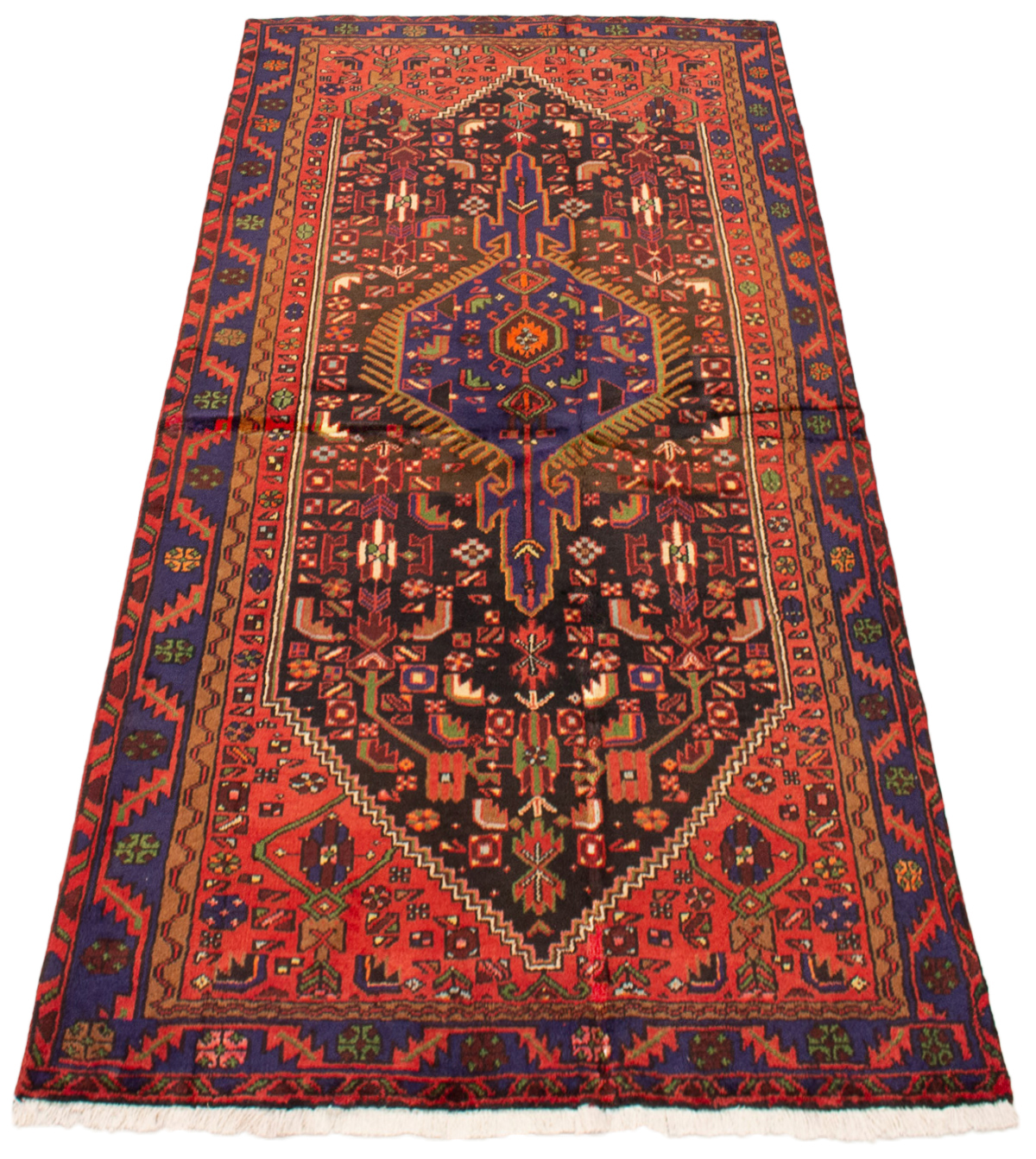 Persian Hamadan 4'6" x 7'3" Hand-knotted Wool Rug 