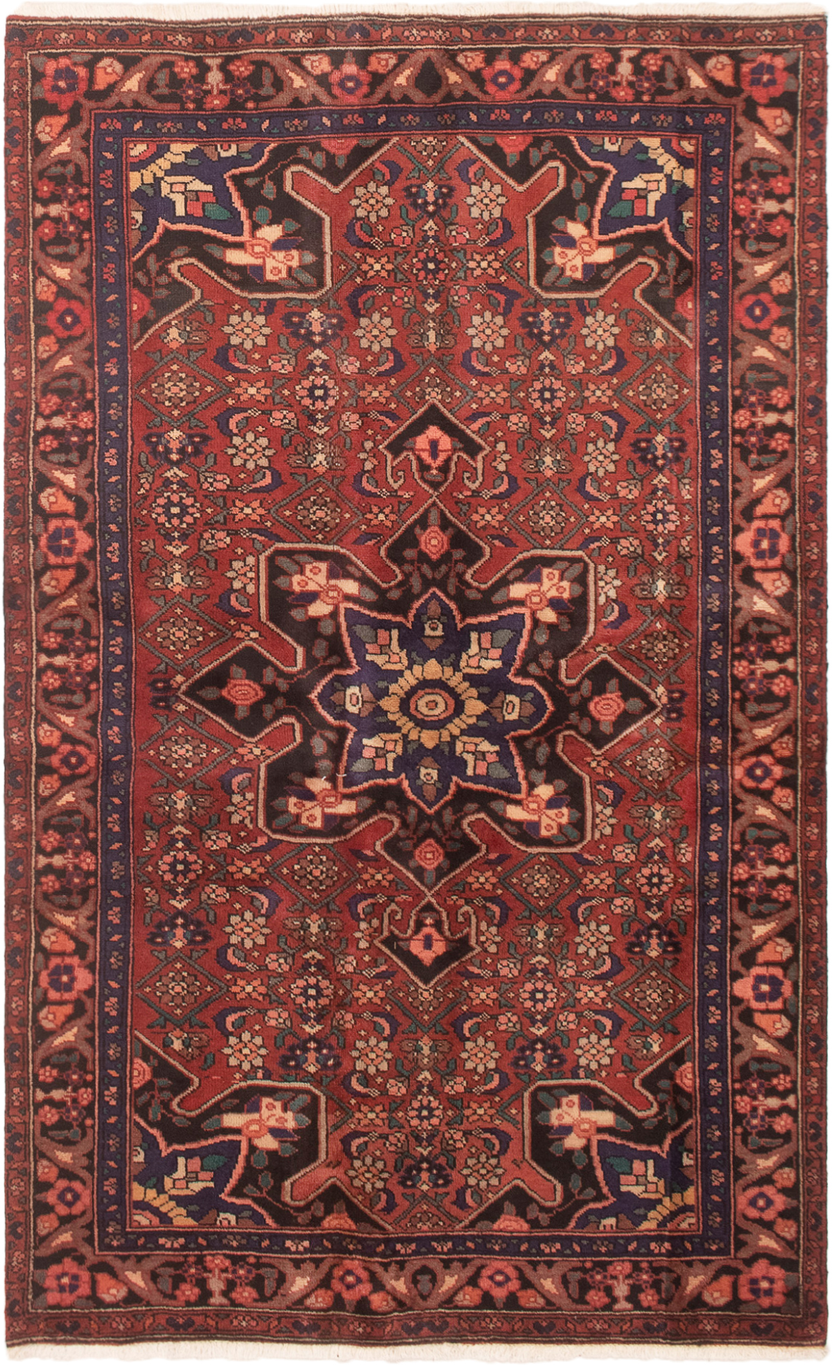 Persian Zanjan 4'5" x 7'3" Hand-knotted Wool Rug 