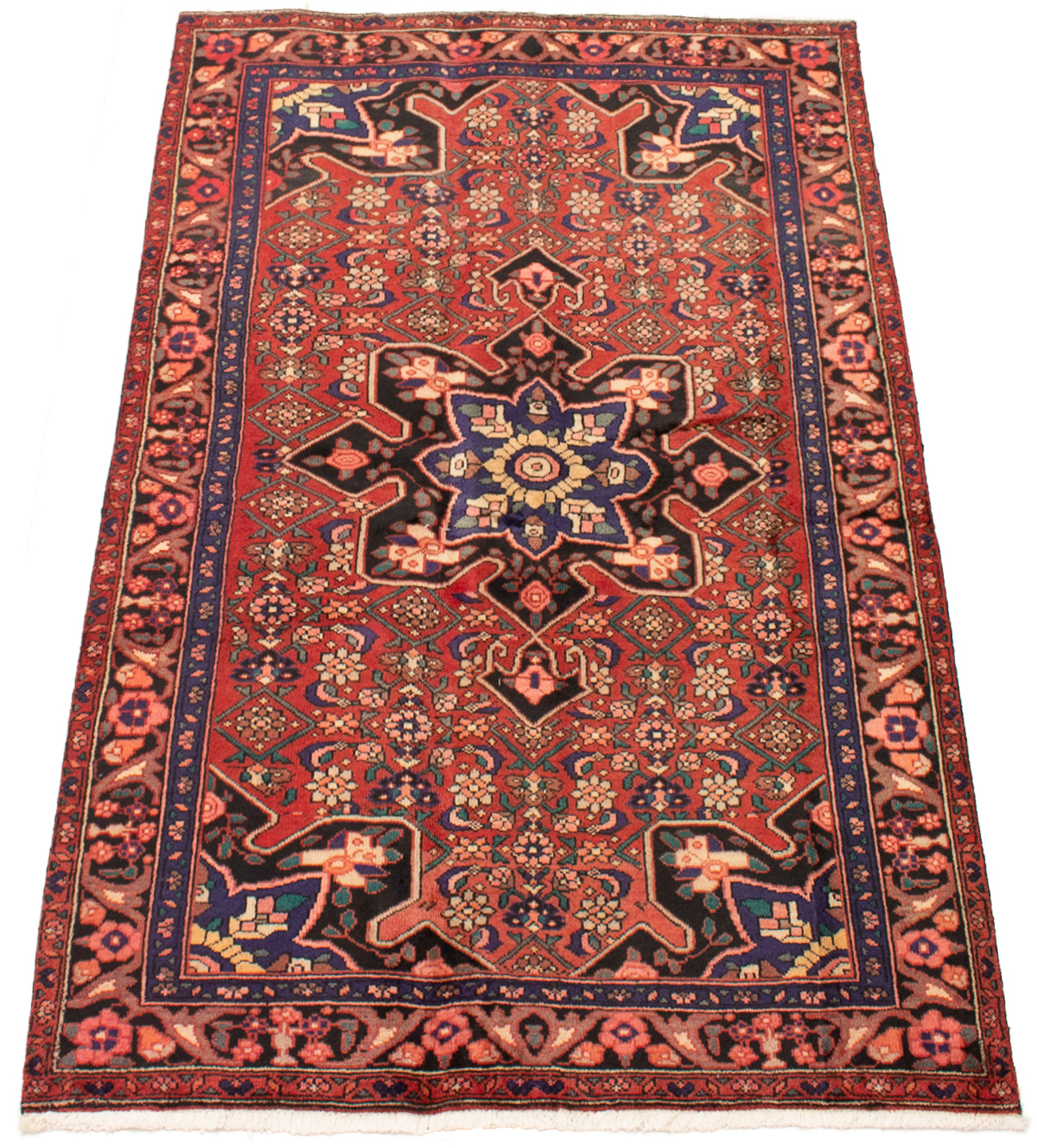 Persian Zanjan 4'5" x 7'3" Hand-knotted Wool Rug 