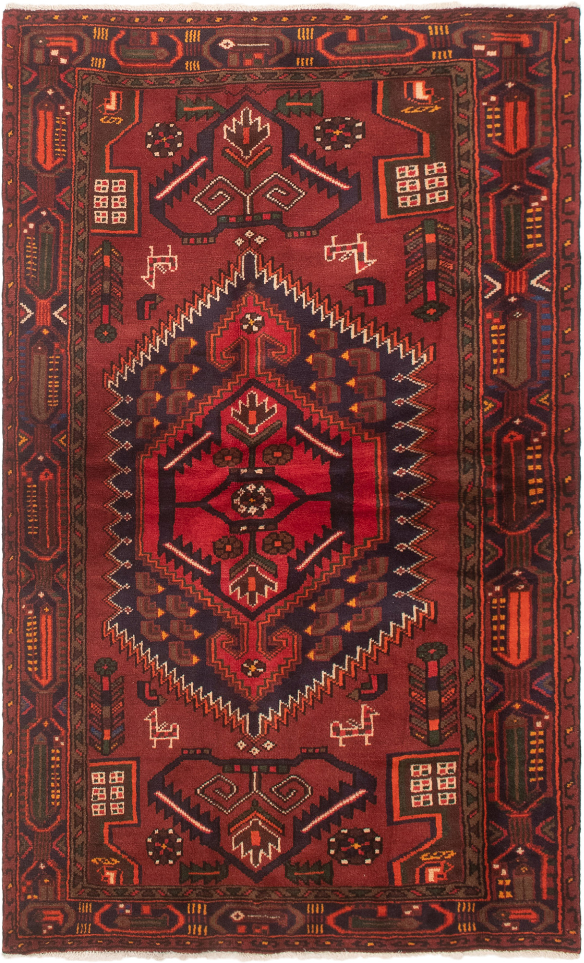 Persian Zanjan 4'0" x 6'8" Hand-knotted Wool Rug 