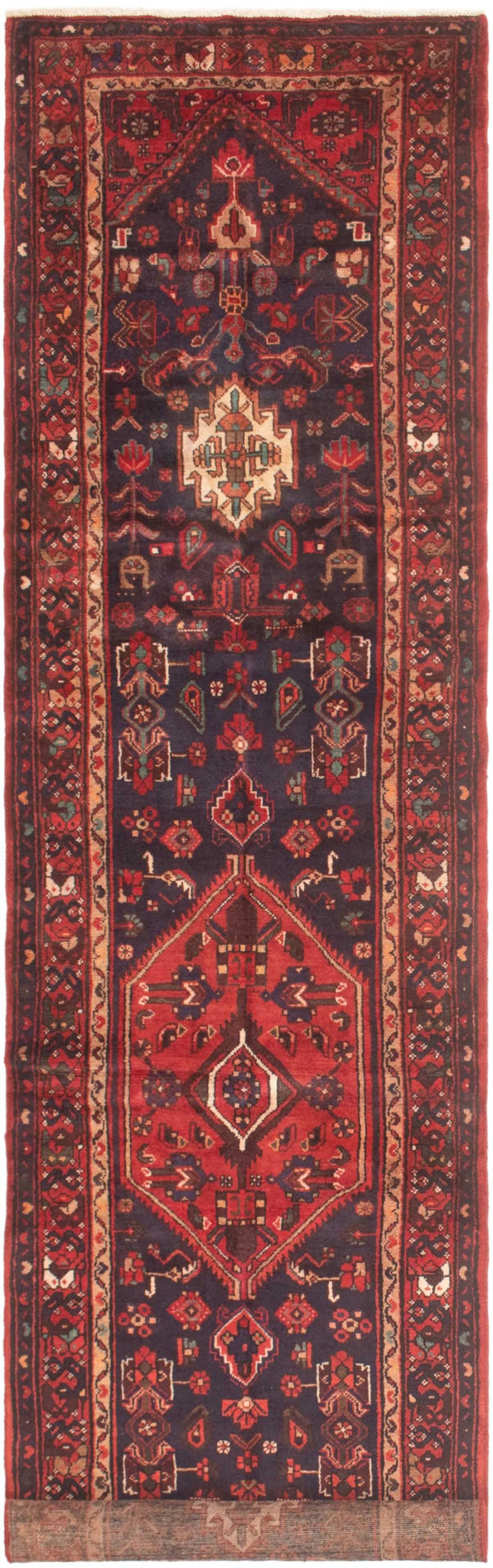Persian Hamadan 3'7" x 13'2" Hand-knotted Wool Rug 
