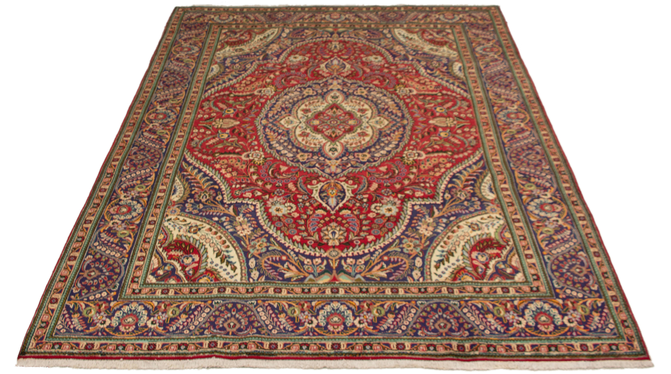 Tapis tabriz persan 8'4" x 11'8" en laine