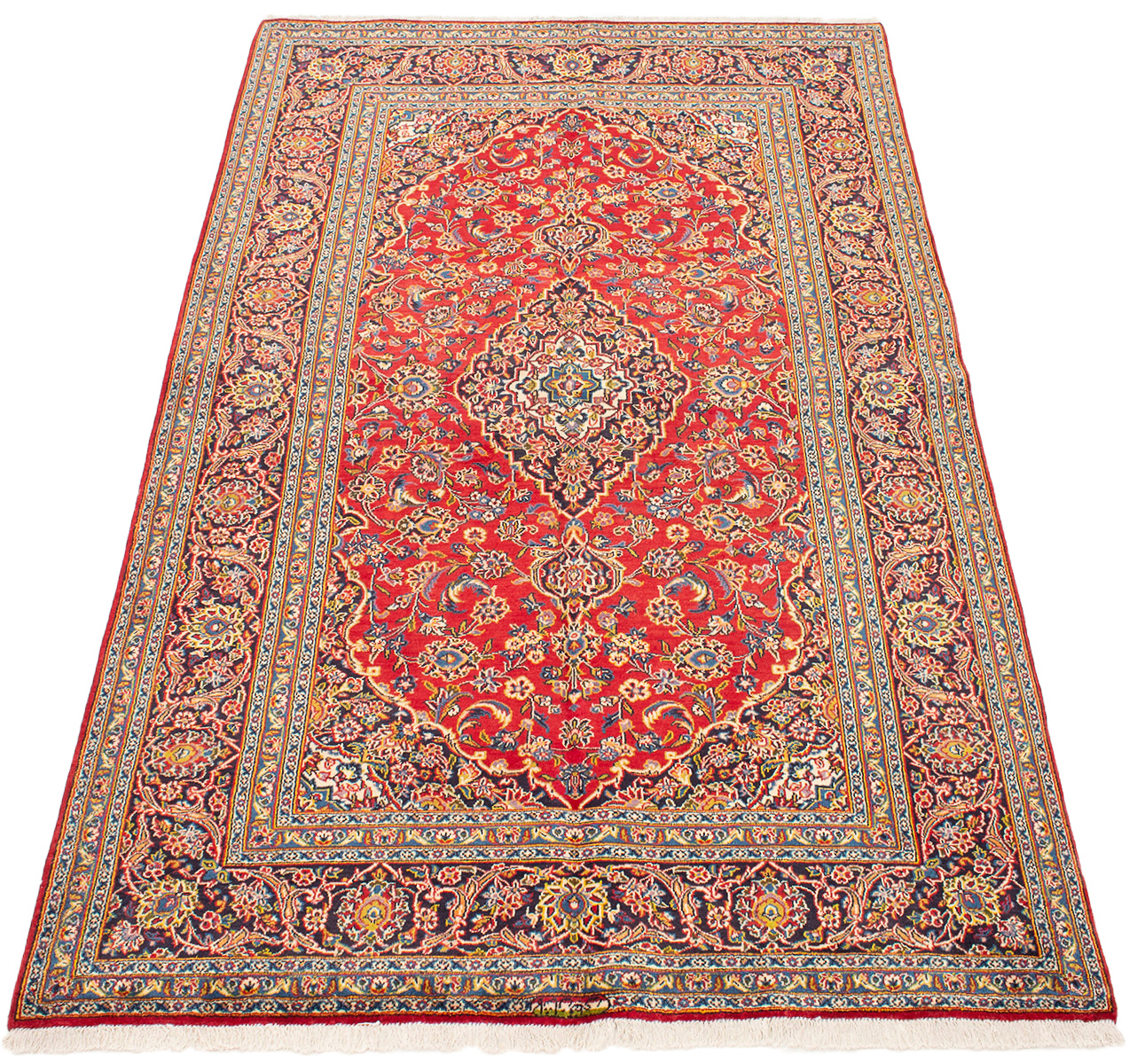 Persian Kashan 6'2" x 9'10" Hand-knotted Wool Rug 