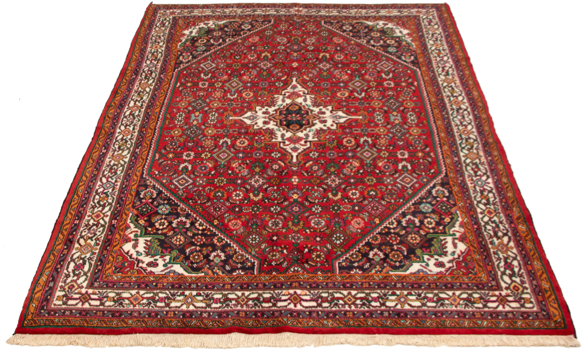 Persian Hosseinabad 7'0" x 9'8" Hand-knotted Wool Rug 