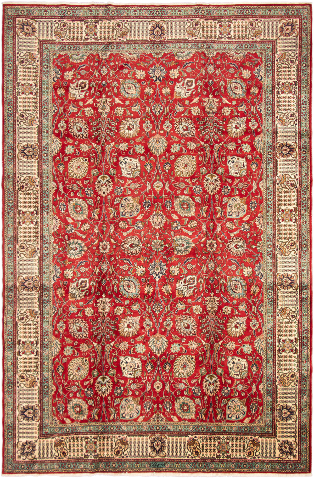 Persian Tabriz 11'3" x 16'10" Hand-knotted Wool Rug 