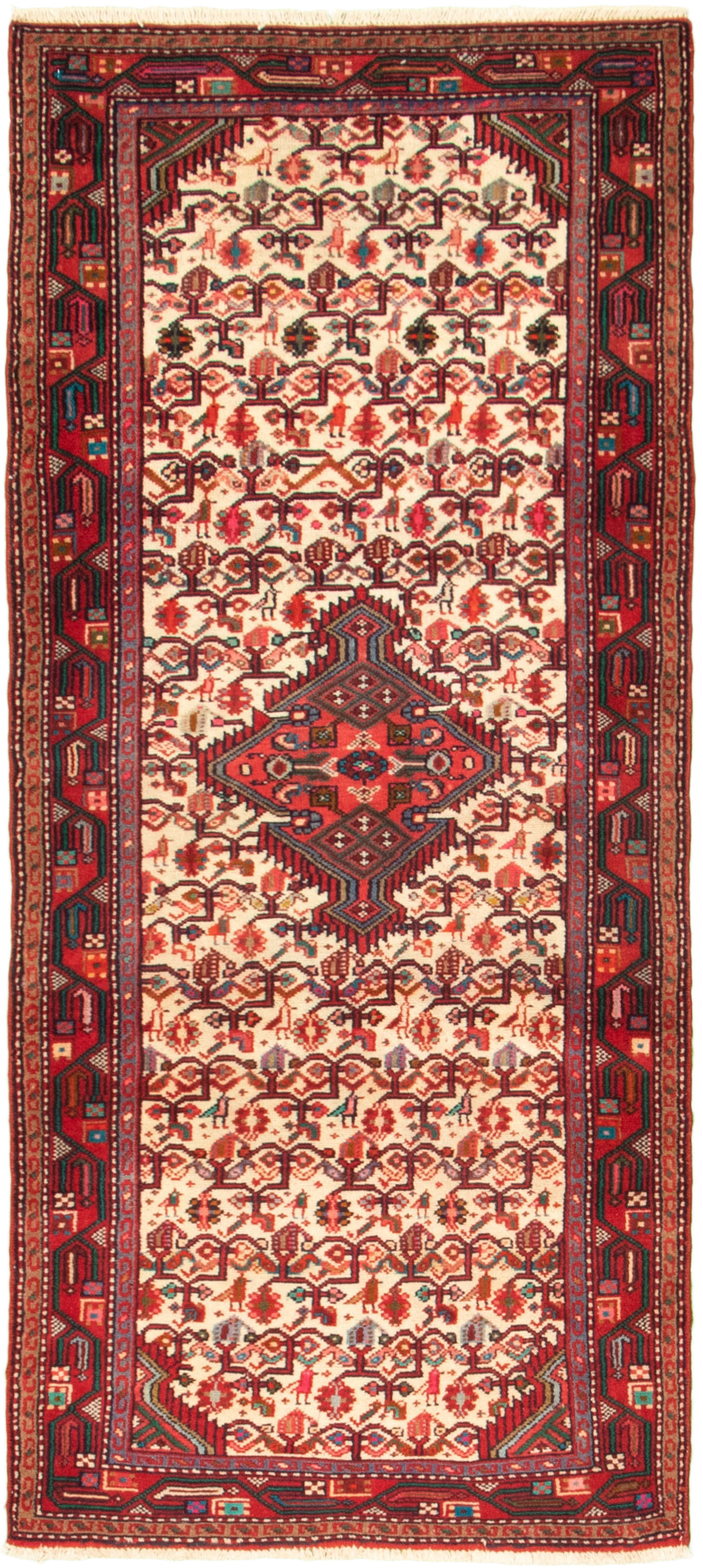 Persian Hamadan 2'8" x 6'2" Hand-knotted Wool Rug 