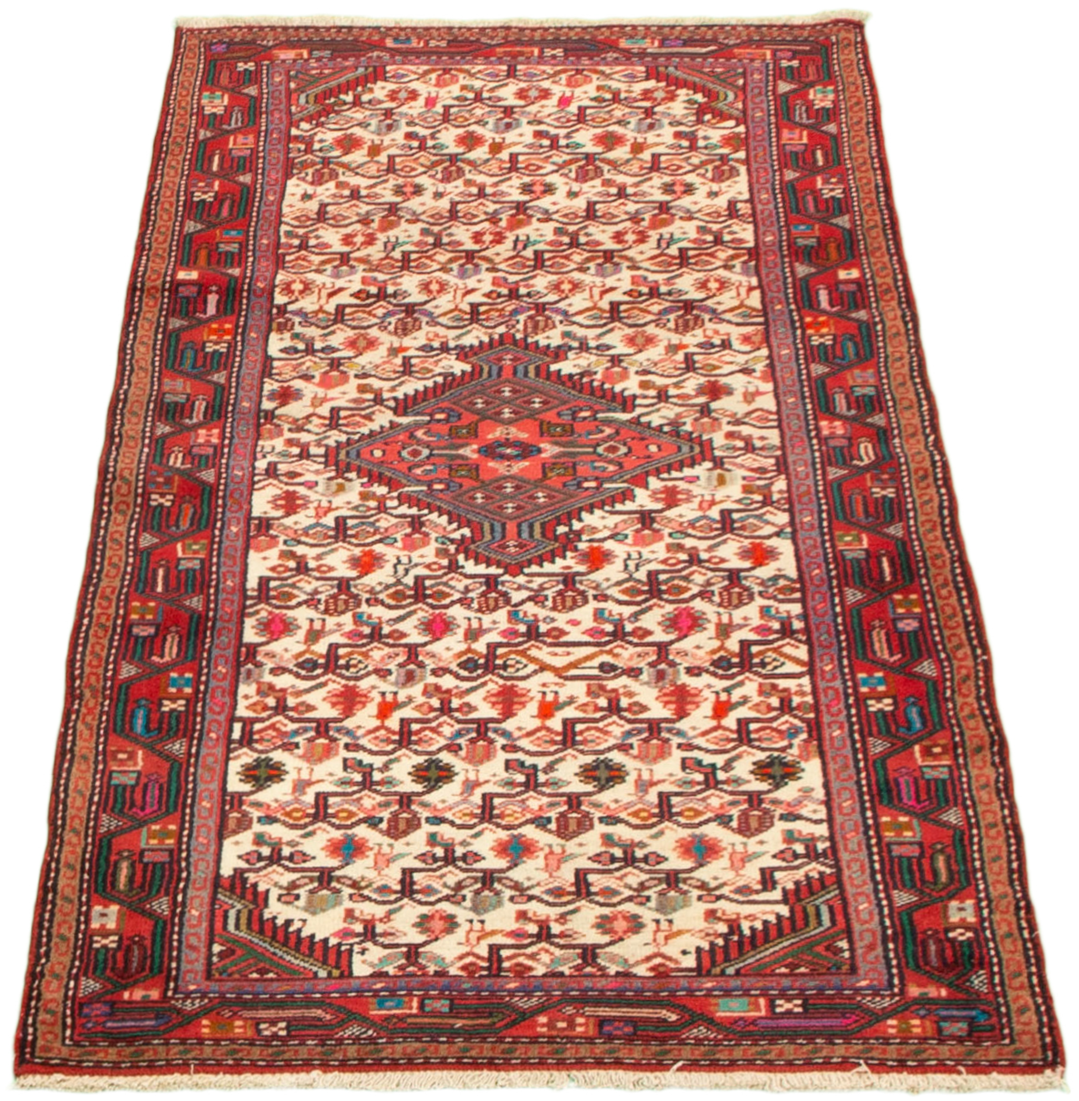 Persian Hamadan 2'8" x 6'2" Hand-knotted Wool Rug 