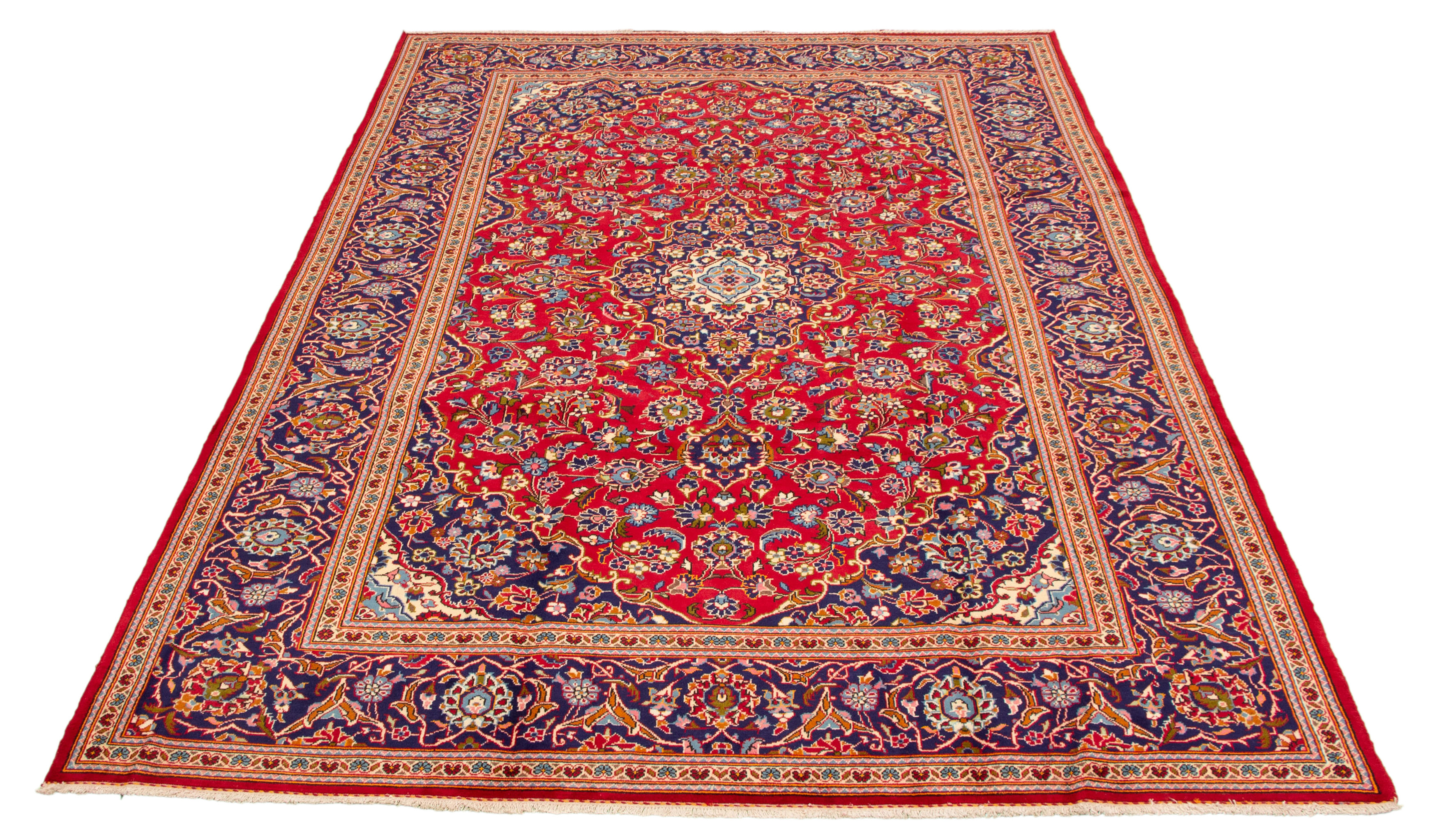 Tapis kashan 7'10" x 11'10" en laine