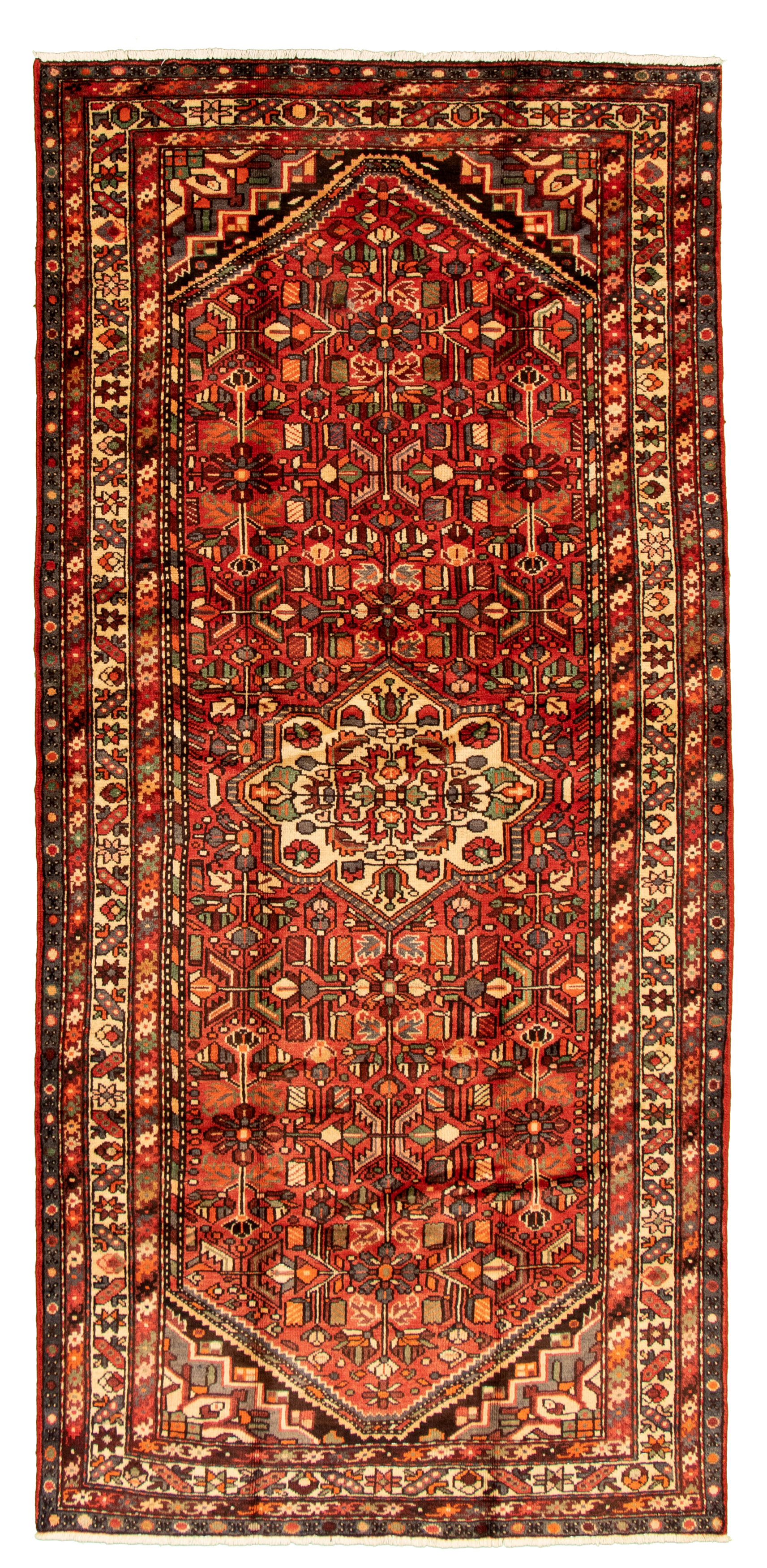Persian Hamadan 5'0" x 10'9" Hand-knotted Wool Rug 