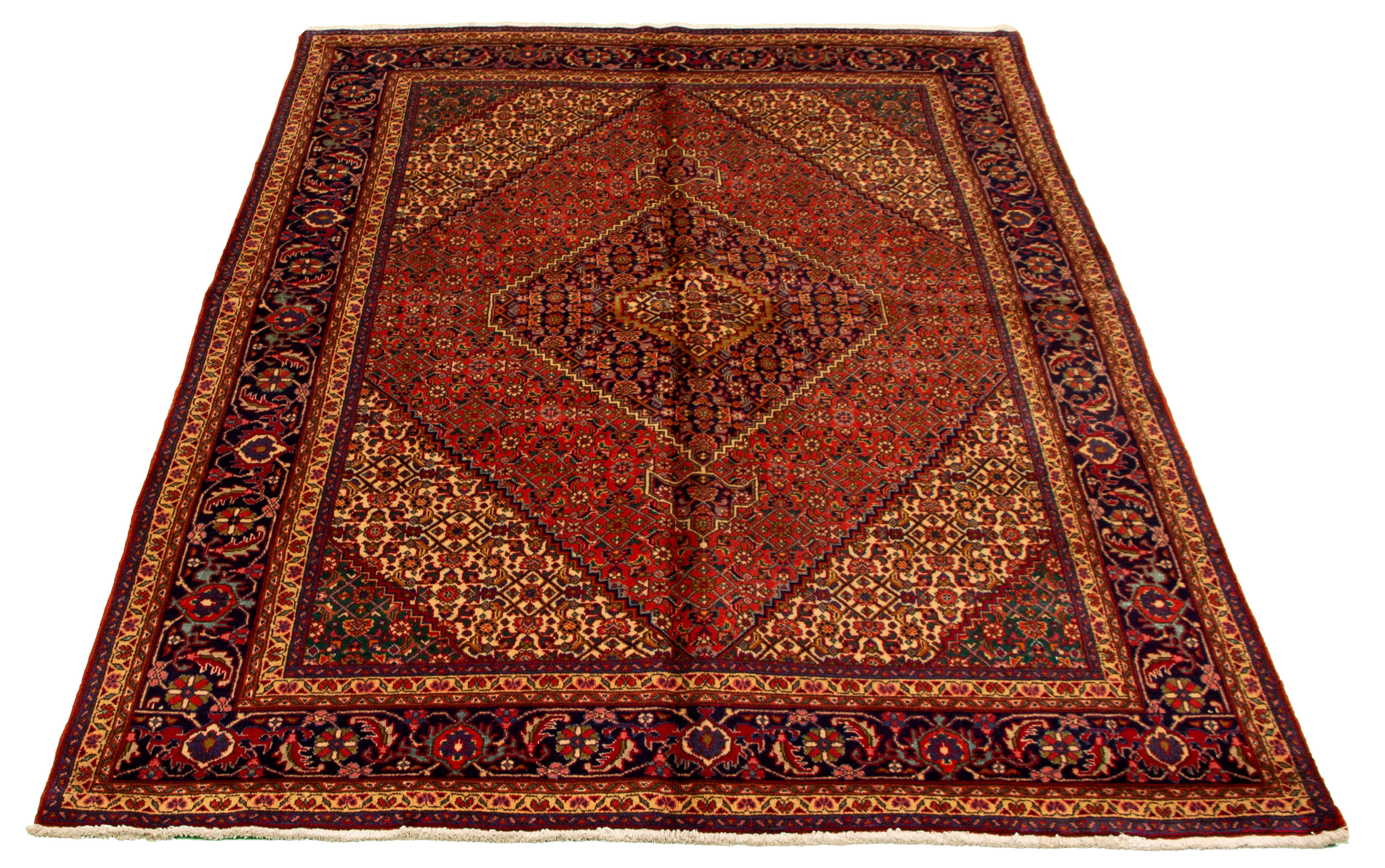 Persian Tabriz 6'7" x 9'8" Hand-knotted Wool Rug 