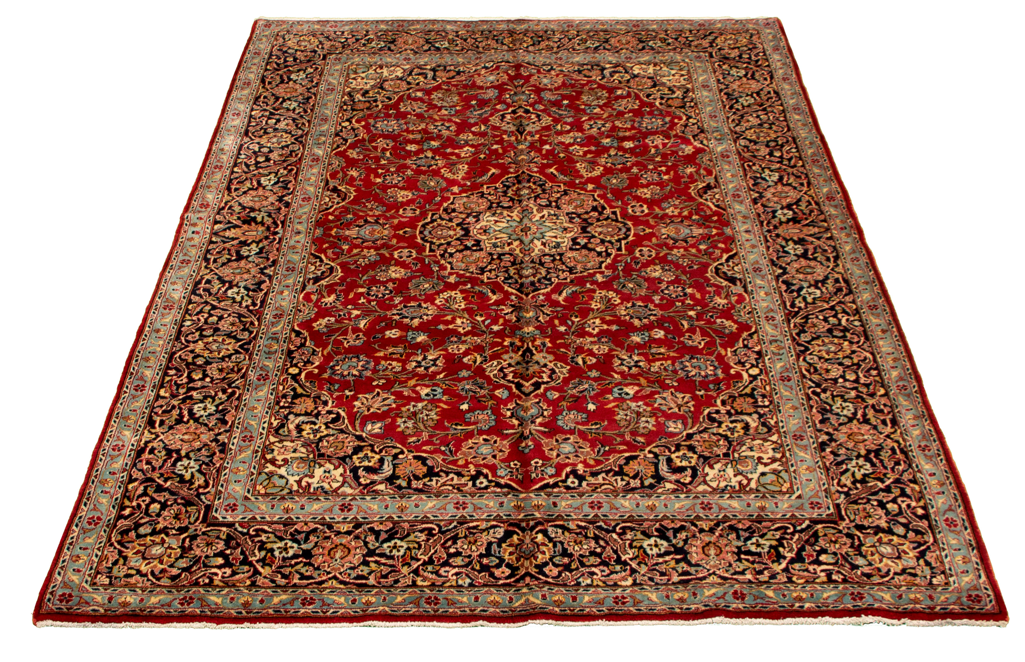 Tapis kashan 6'7" x 10'0" en laine