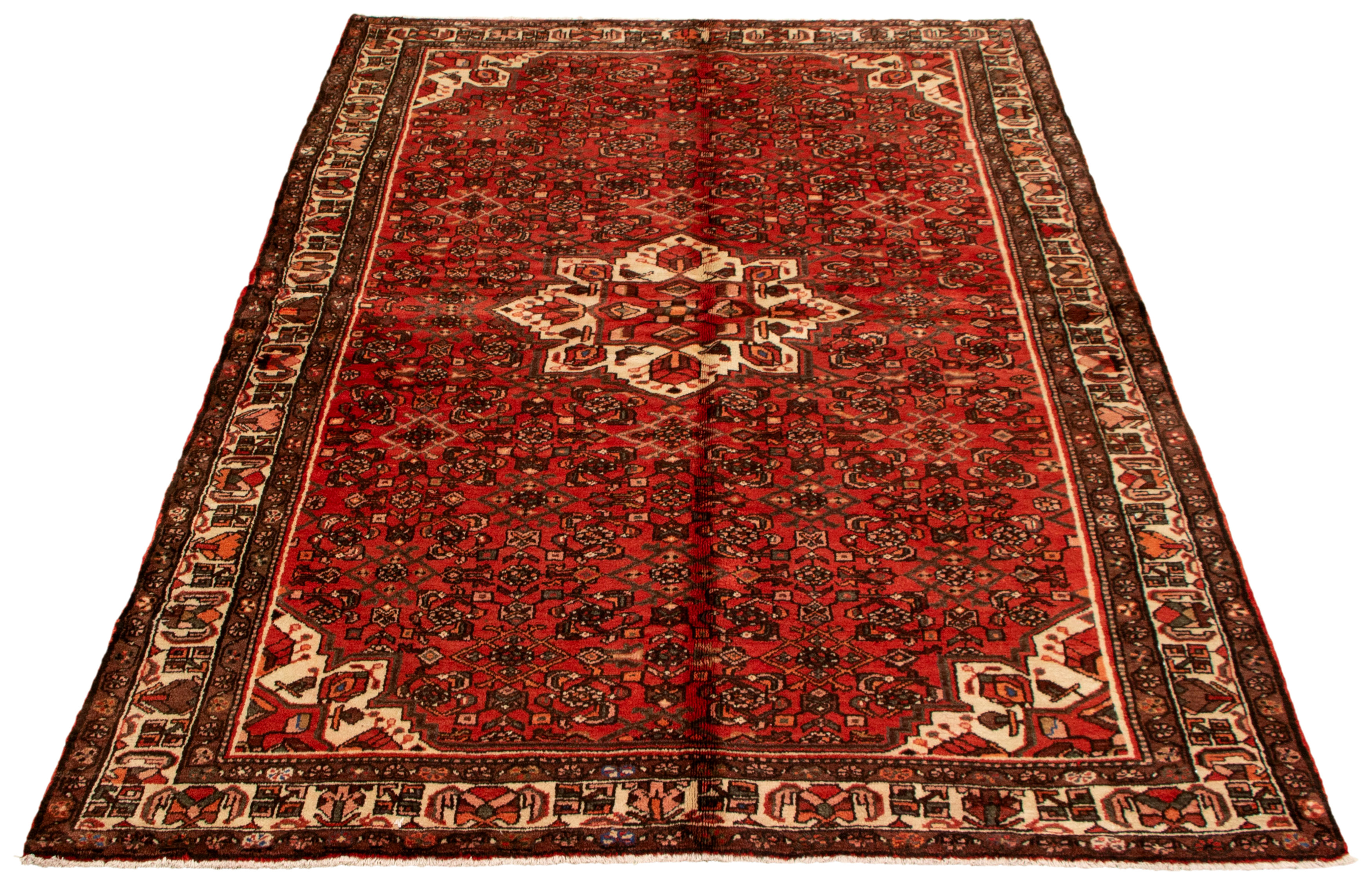 Persian Hamadan 6'3" x 9'11" Hand-knotted Wool Rug 