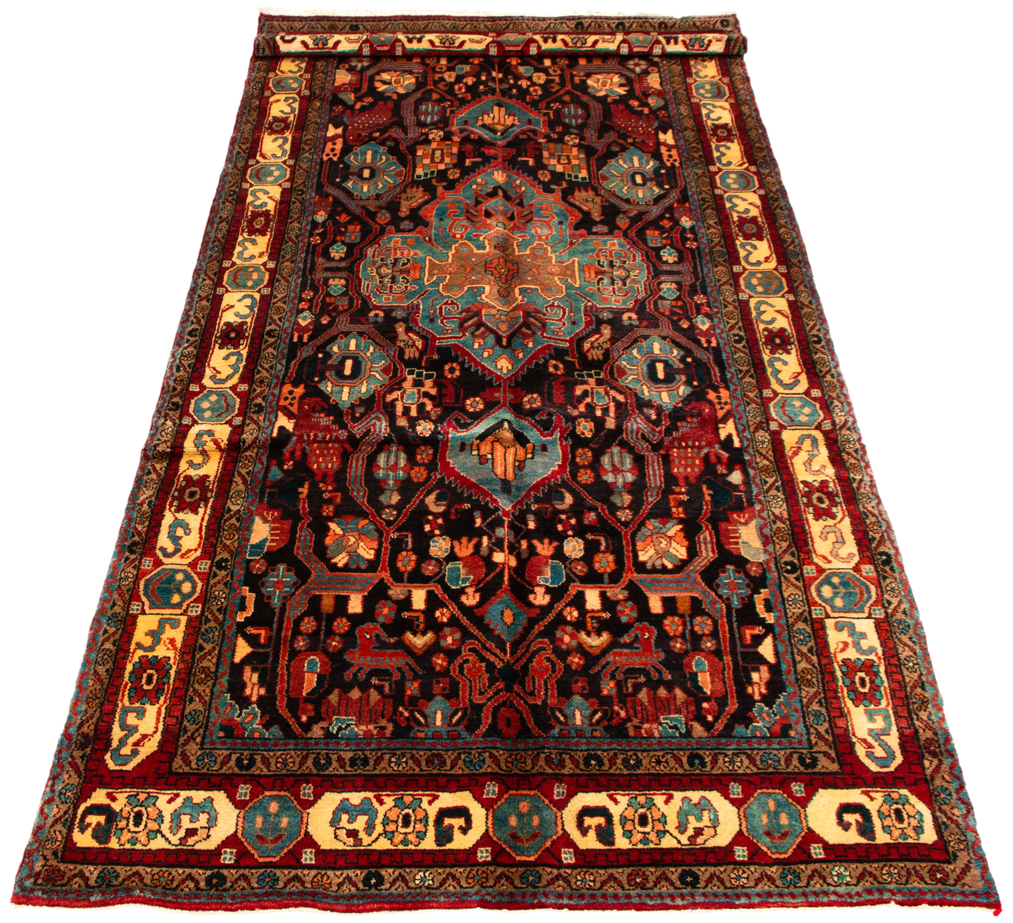 Tapis nahavand 5'1" x 13'1" en laine