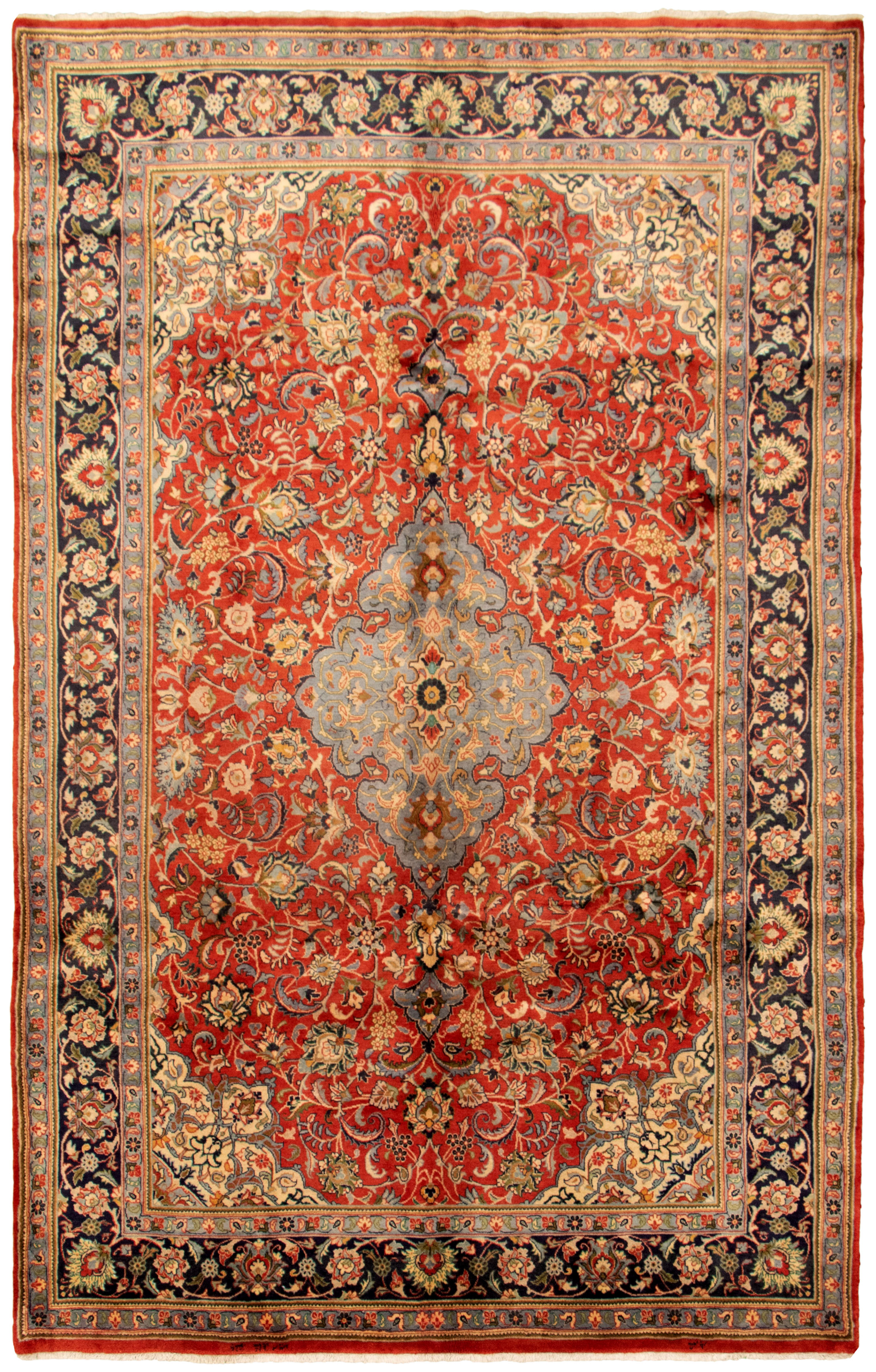 Persian Sarough 6'9" x 11'2" Hand-knotted Wool Rug 