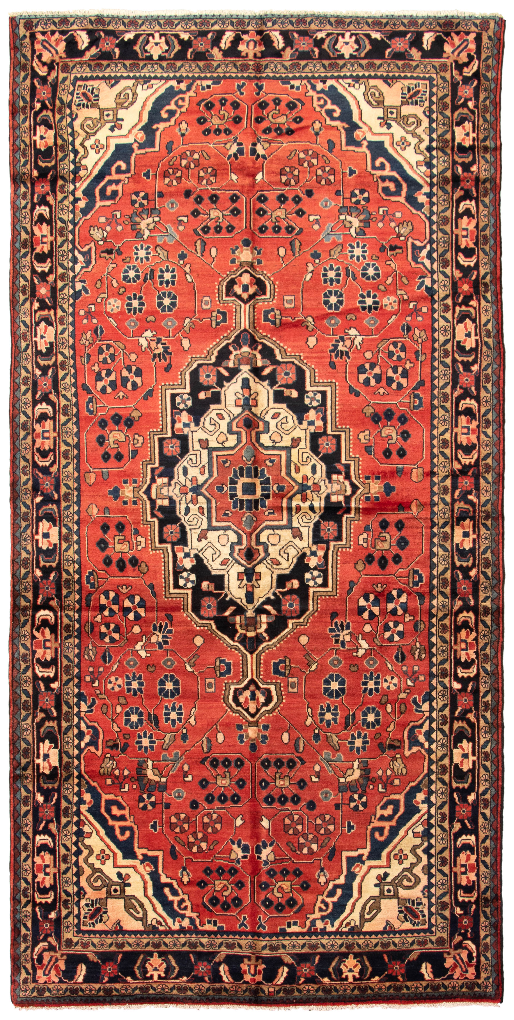 Persian Hamadan 5'11" x 12'1" Hand-knotted Wool Rug 