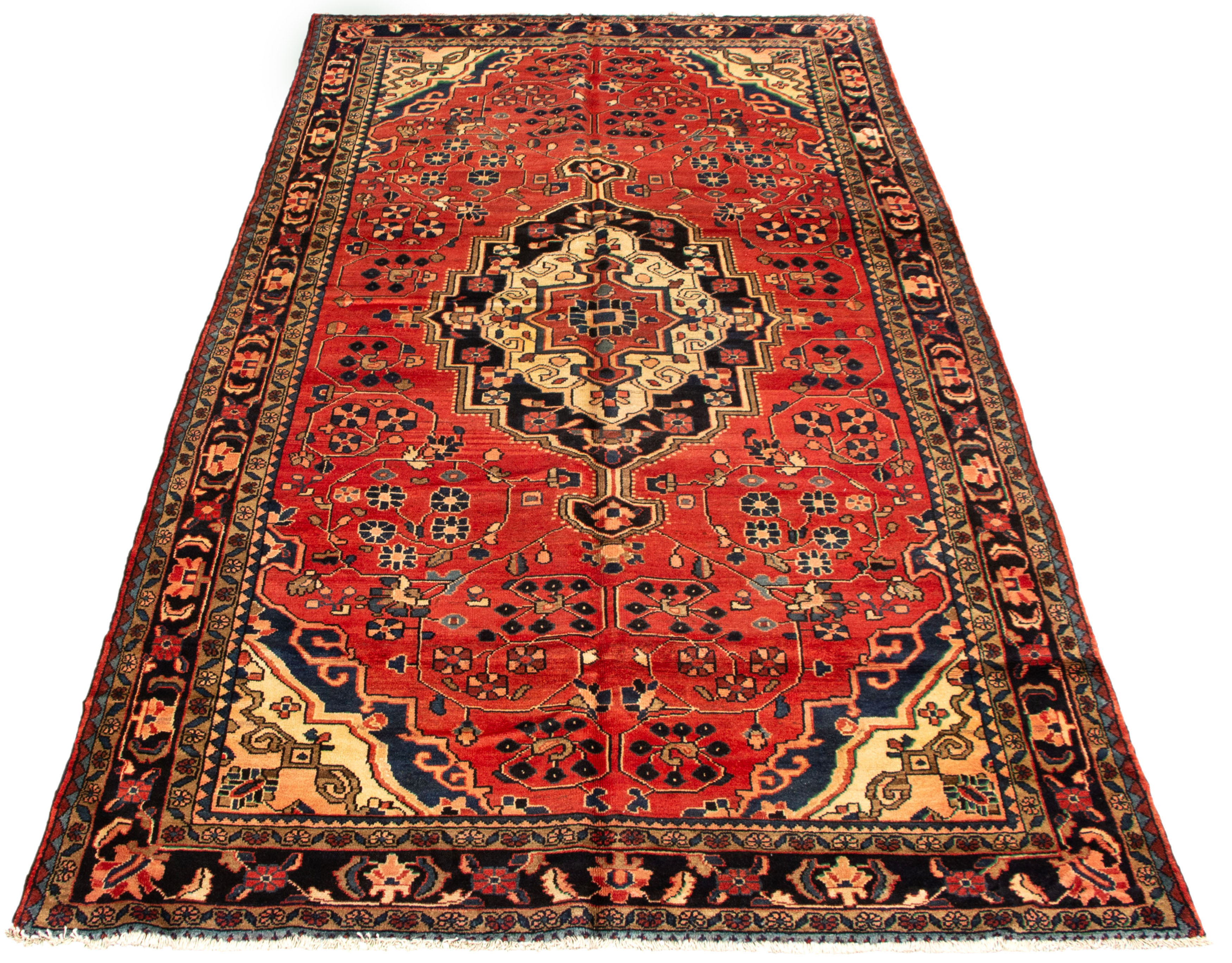 Persian Hamadan 5'11" x 12'1" Hand-knotted Wool Rug 
