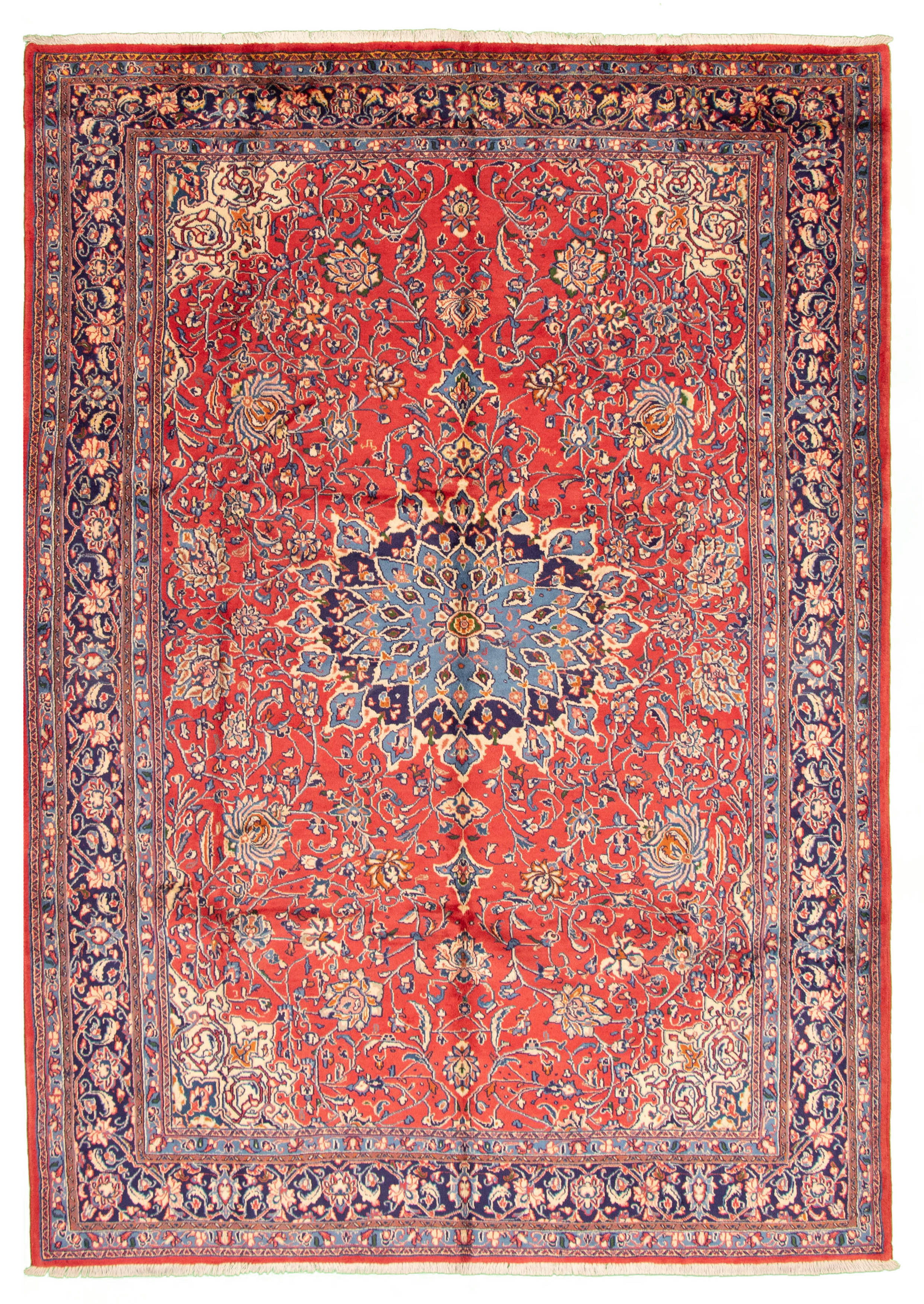 Persian Sarough 7'2" x 10'3" Hand-knotted Wool Rug 