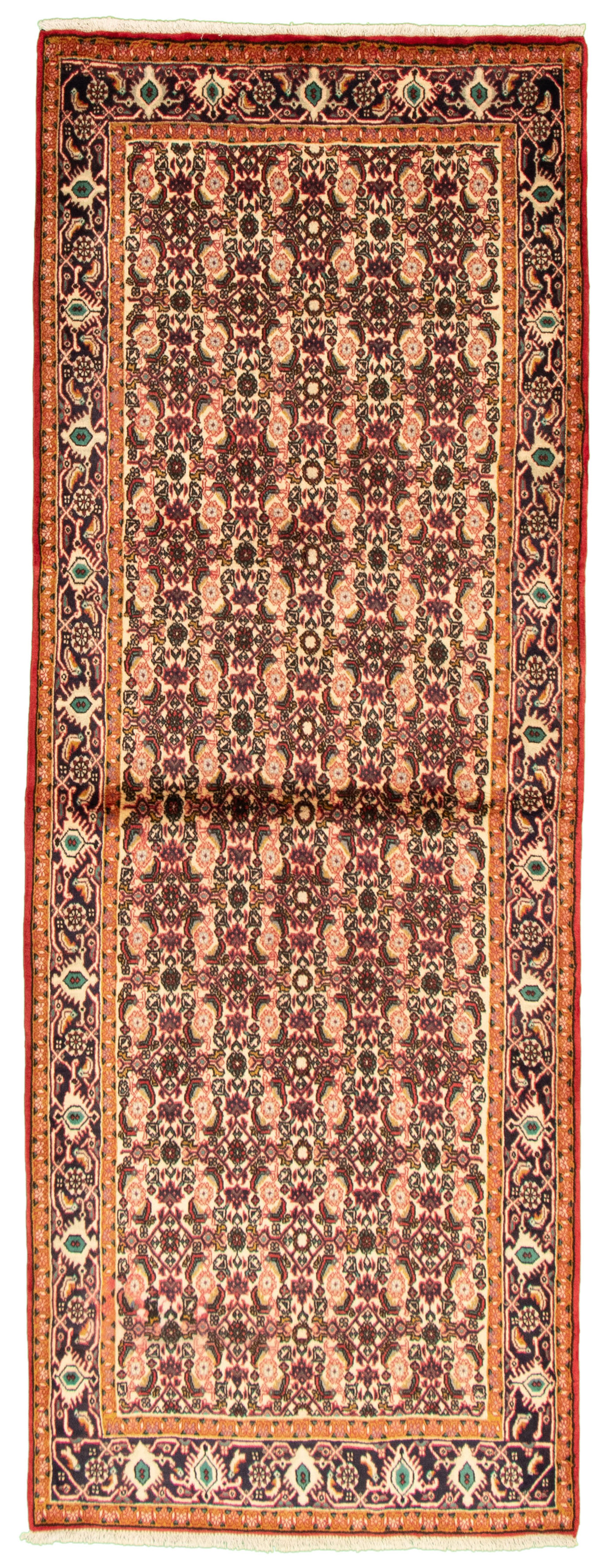 Persian Mahal 3'5" x 9'2" Hand-knotted Wool Rug 