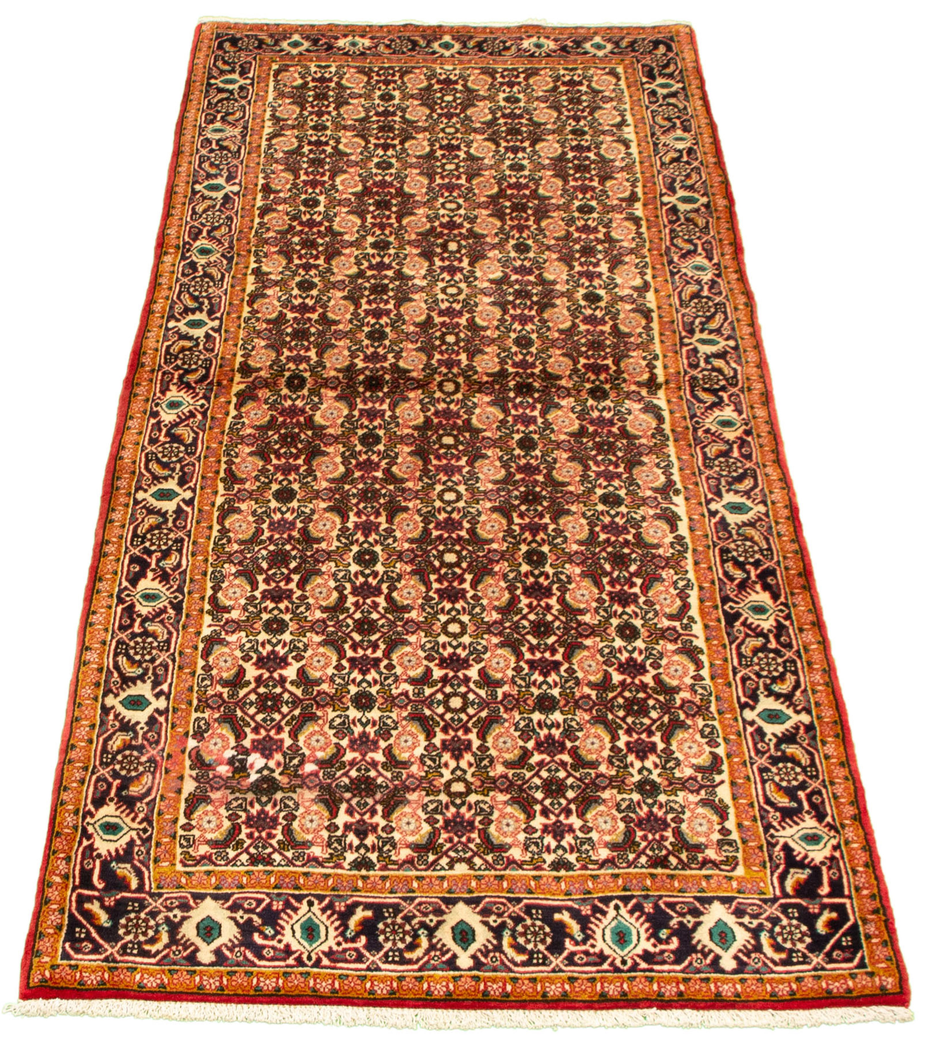 Persian Mahal 3'5" x 9'2" Hand-knotted Wool Rug 