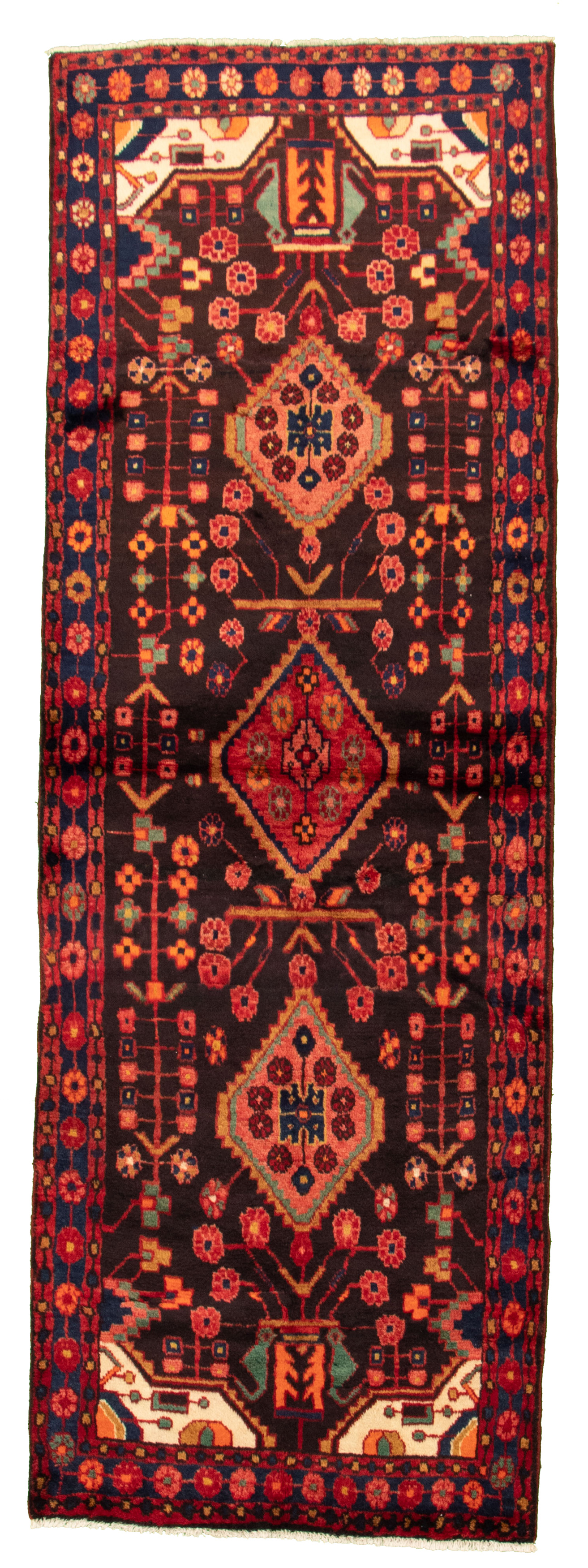 Persian Mahal 3'5" x 10'0" Hand-knotted Wool Rug 