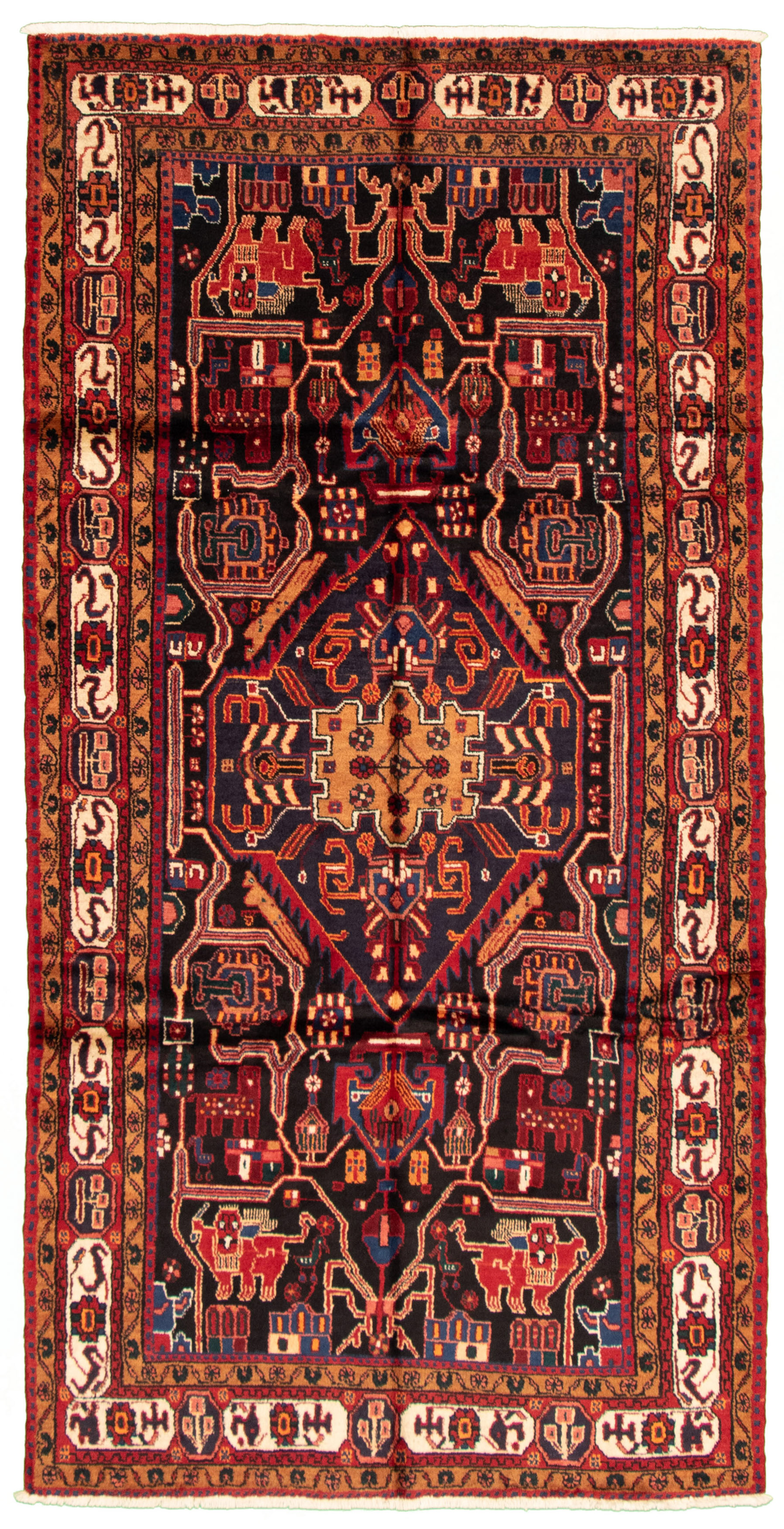 Tapis nahavand 5'0" x 9'11" en laine
