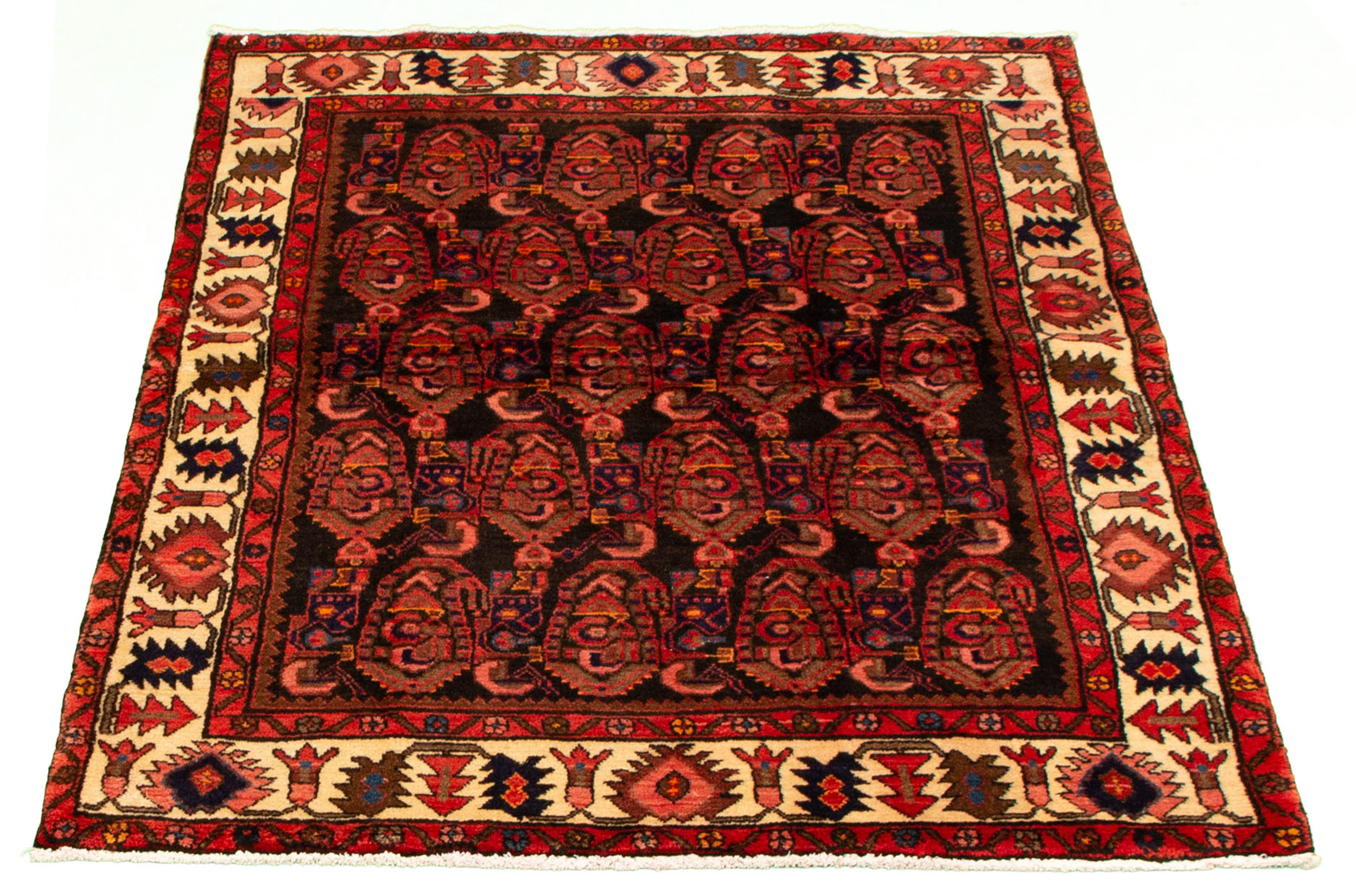 Persian Hamadan 4'5" x 6'9" Hand-knotted Wool Rug 