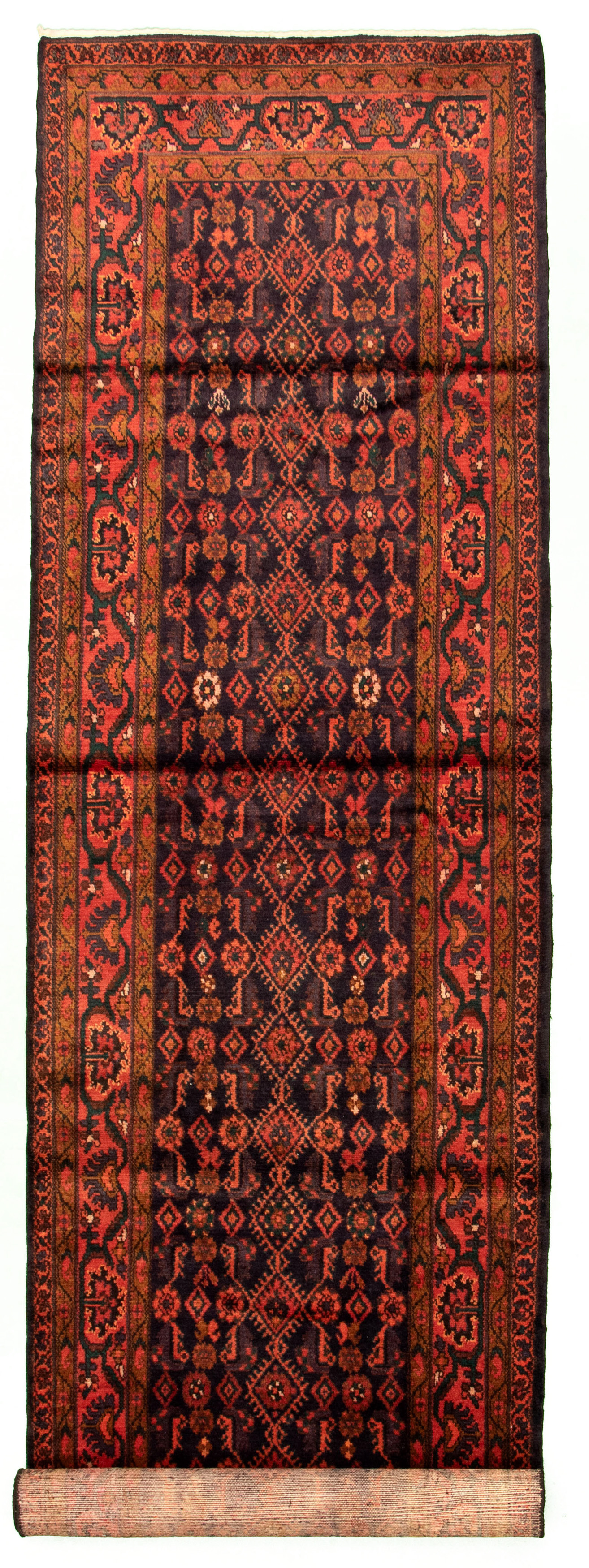 Persian Hamadan 3'9" x 11'10" Hand-knotted Wool Rug 