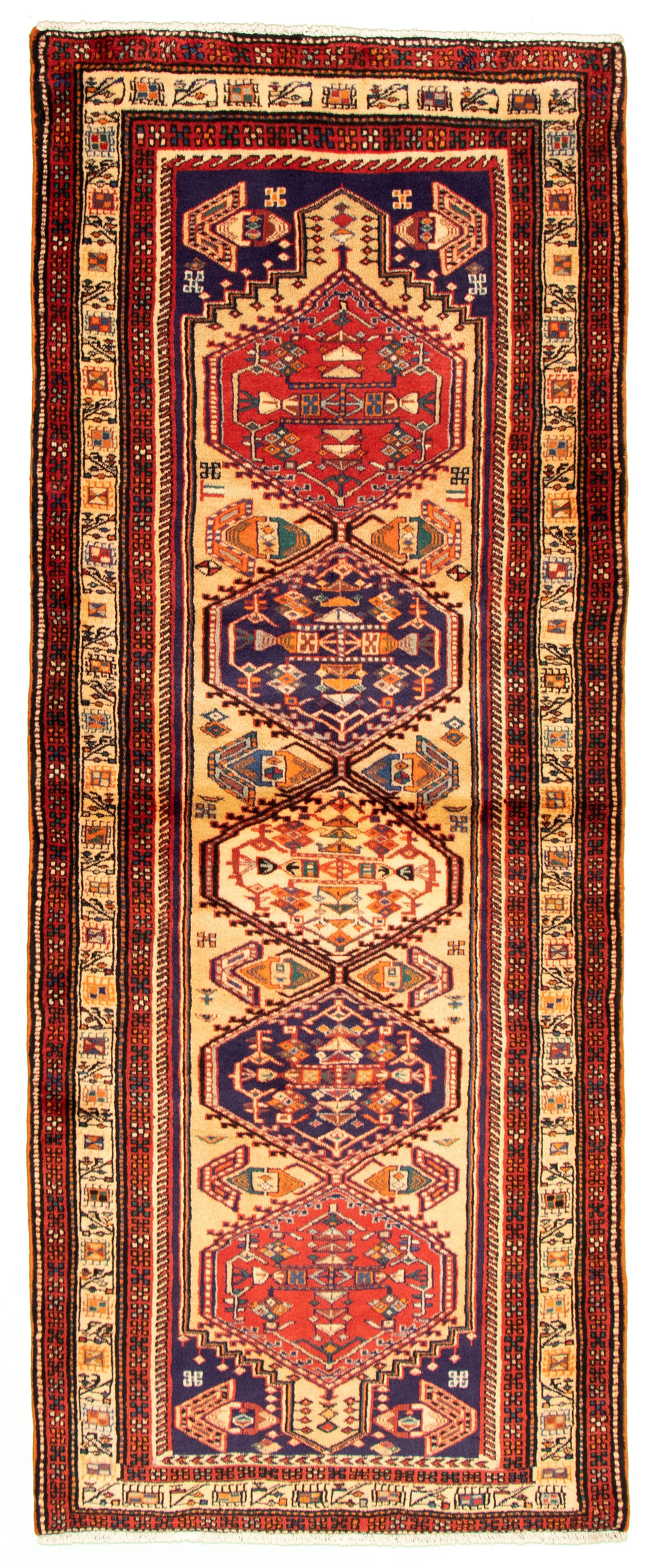 Persian Ardabil 3'9" x 9'5" Hand-knotted Wool Rug 