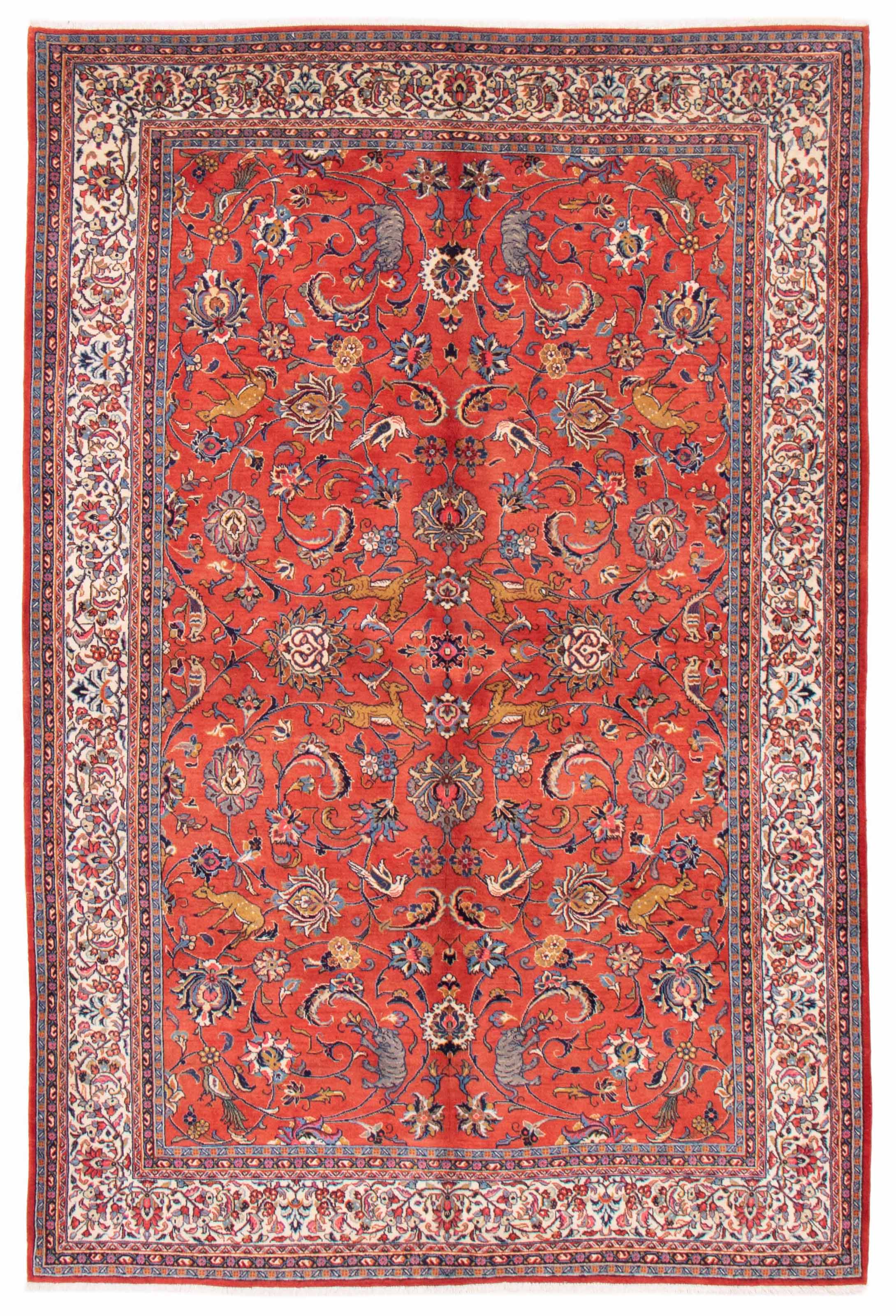 Persian Sarough 6'7" x 10'0" Hand-knotted Wool Rug 