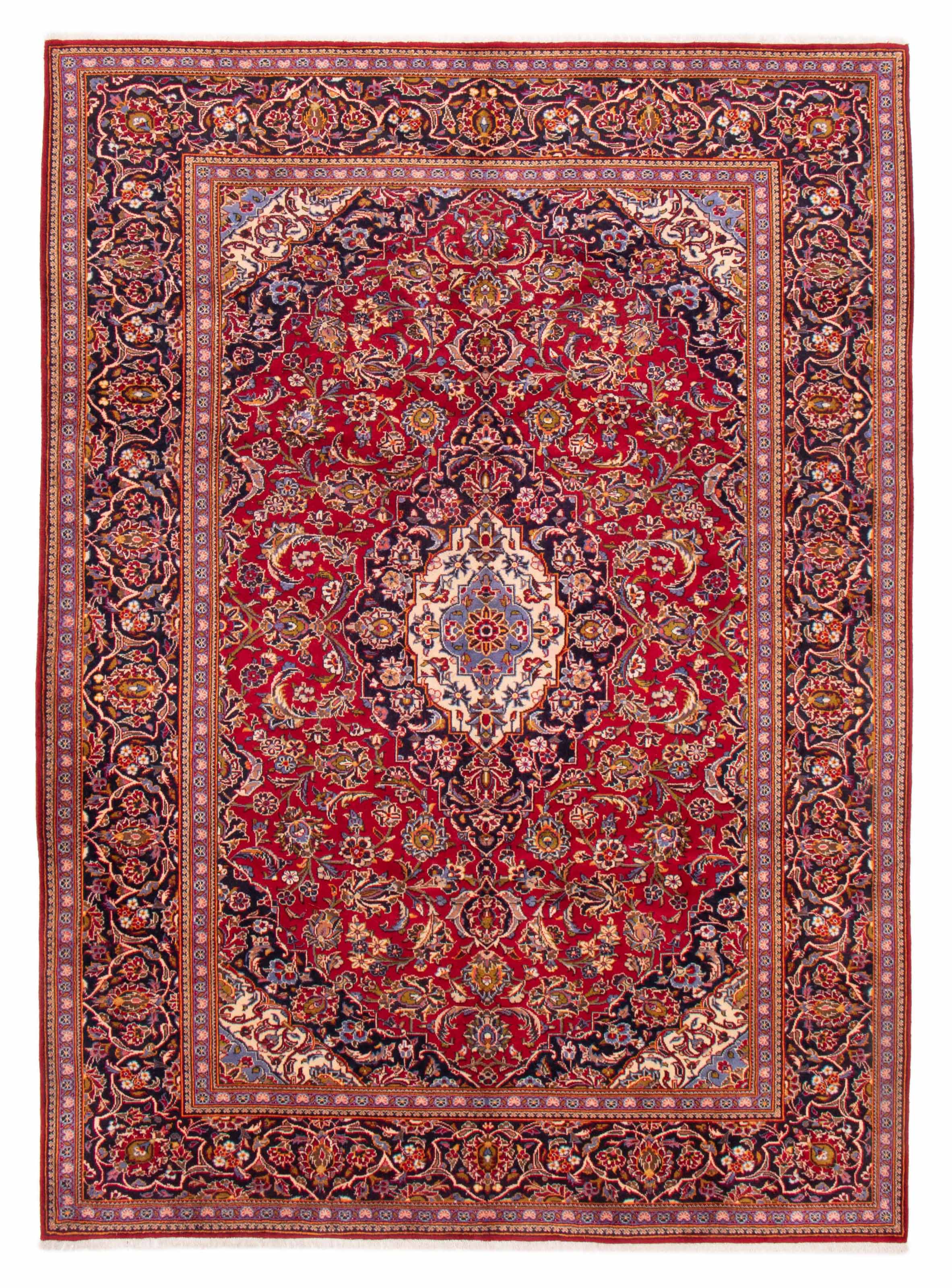 Persian Kashan 8'4" x 11'6" Hand-knotted Wool Rug 