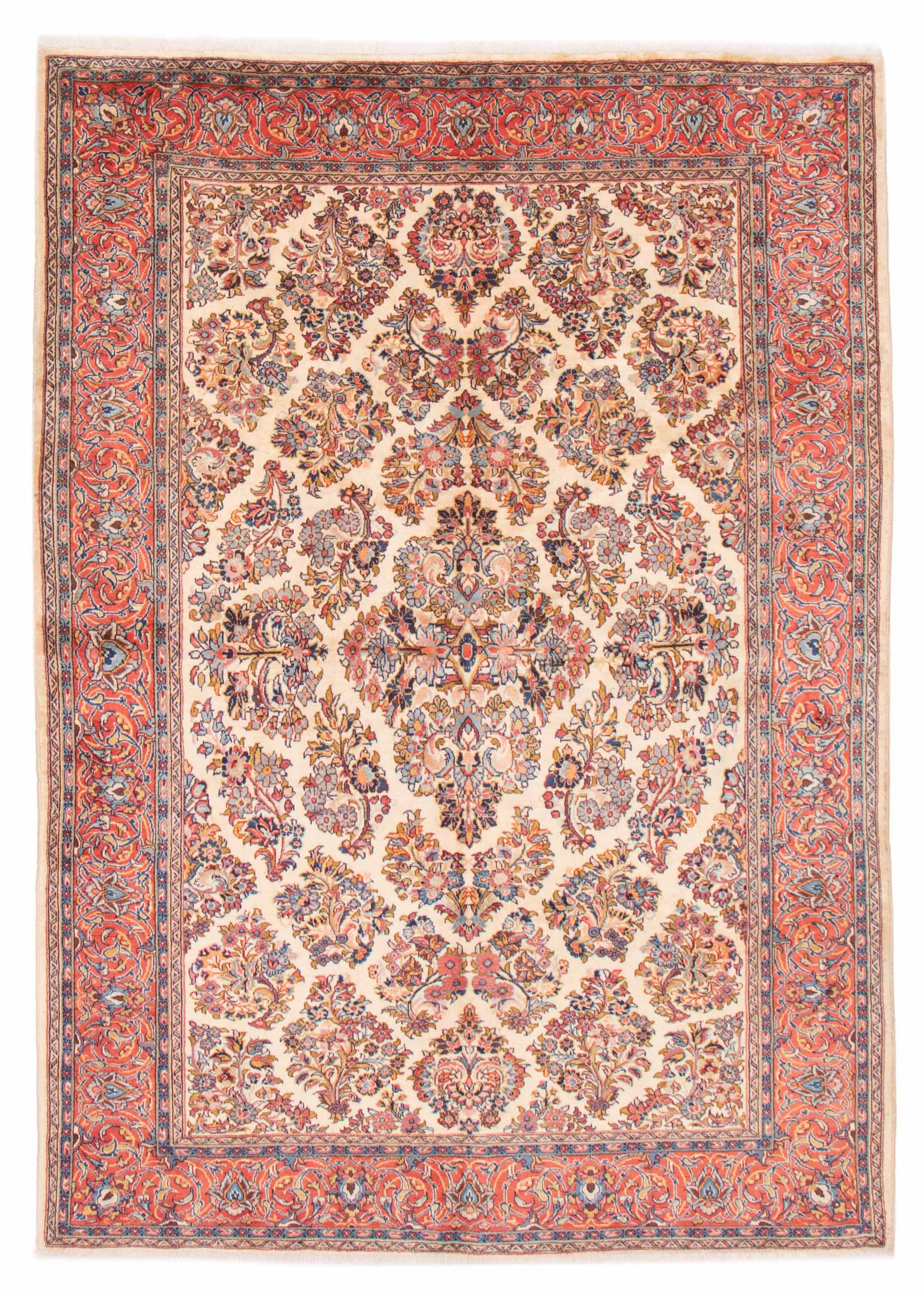 Persian Sarough 6'8" x 9'6" Hand-knotted Wool Rug 