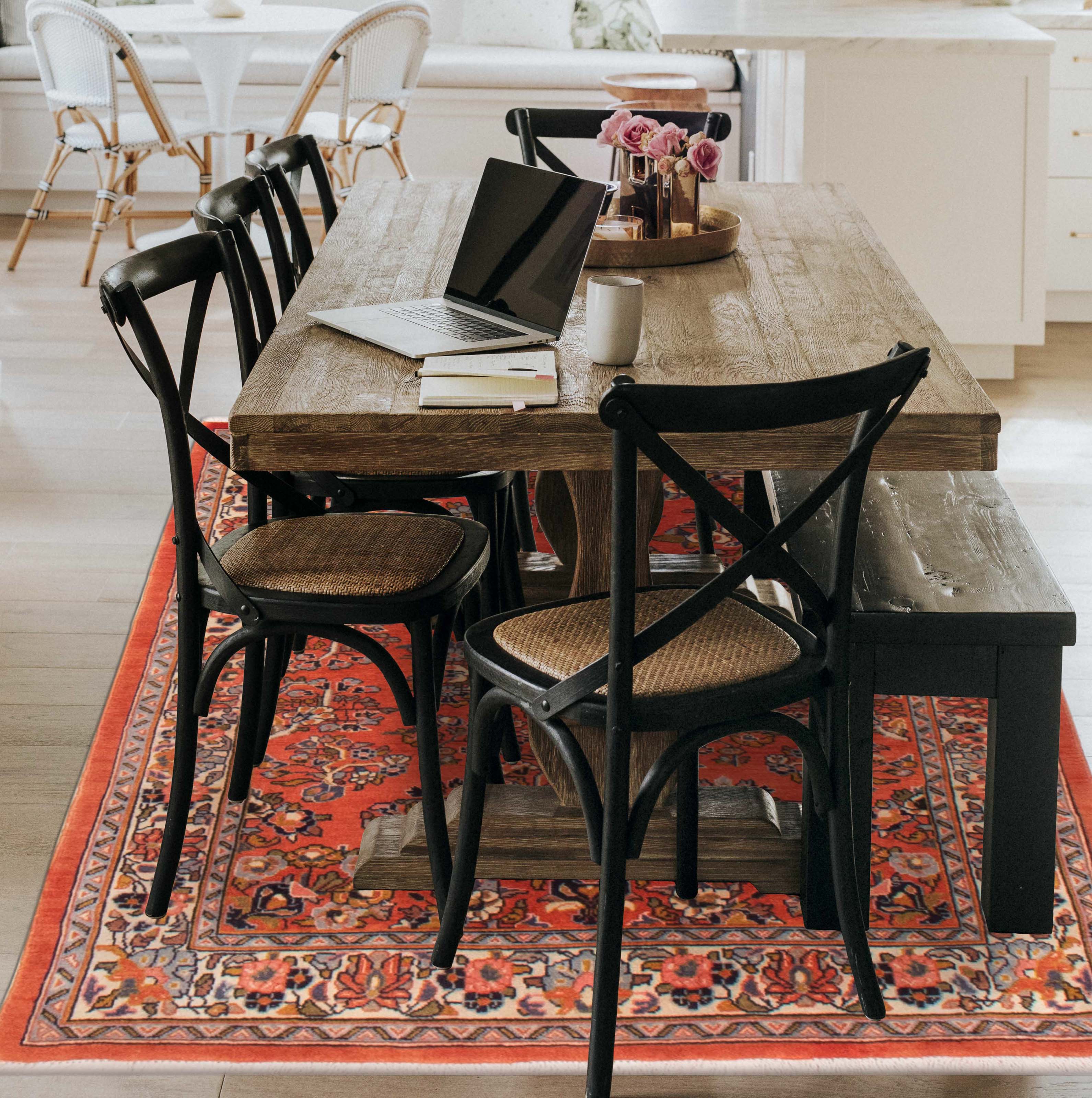 Persian Sarough 3'7" x 4'11" Hand-knotted Wool Rug 