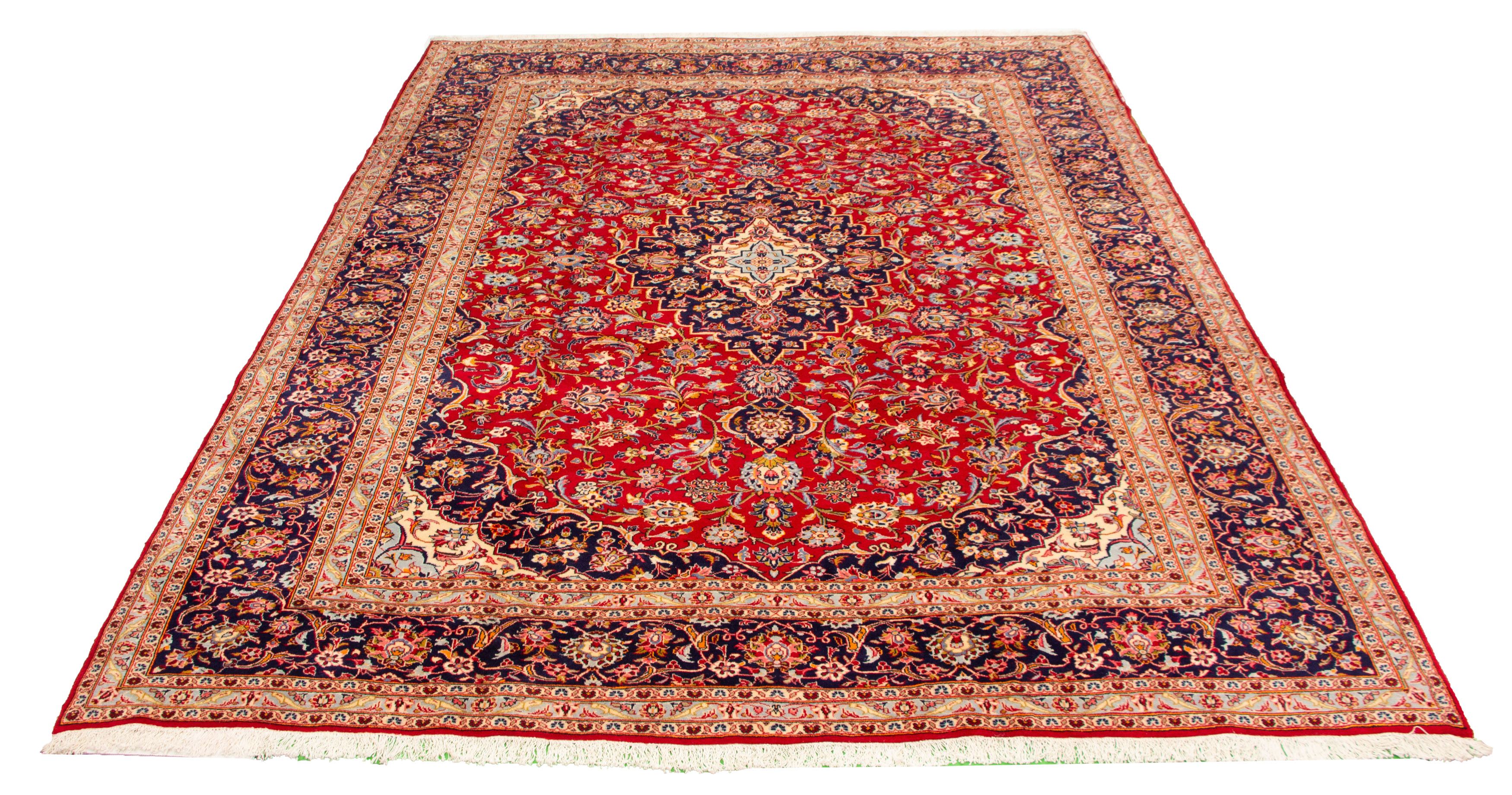 Tapis kashan 9'9" x 13'0" en laine