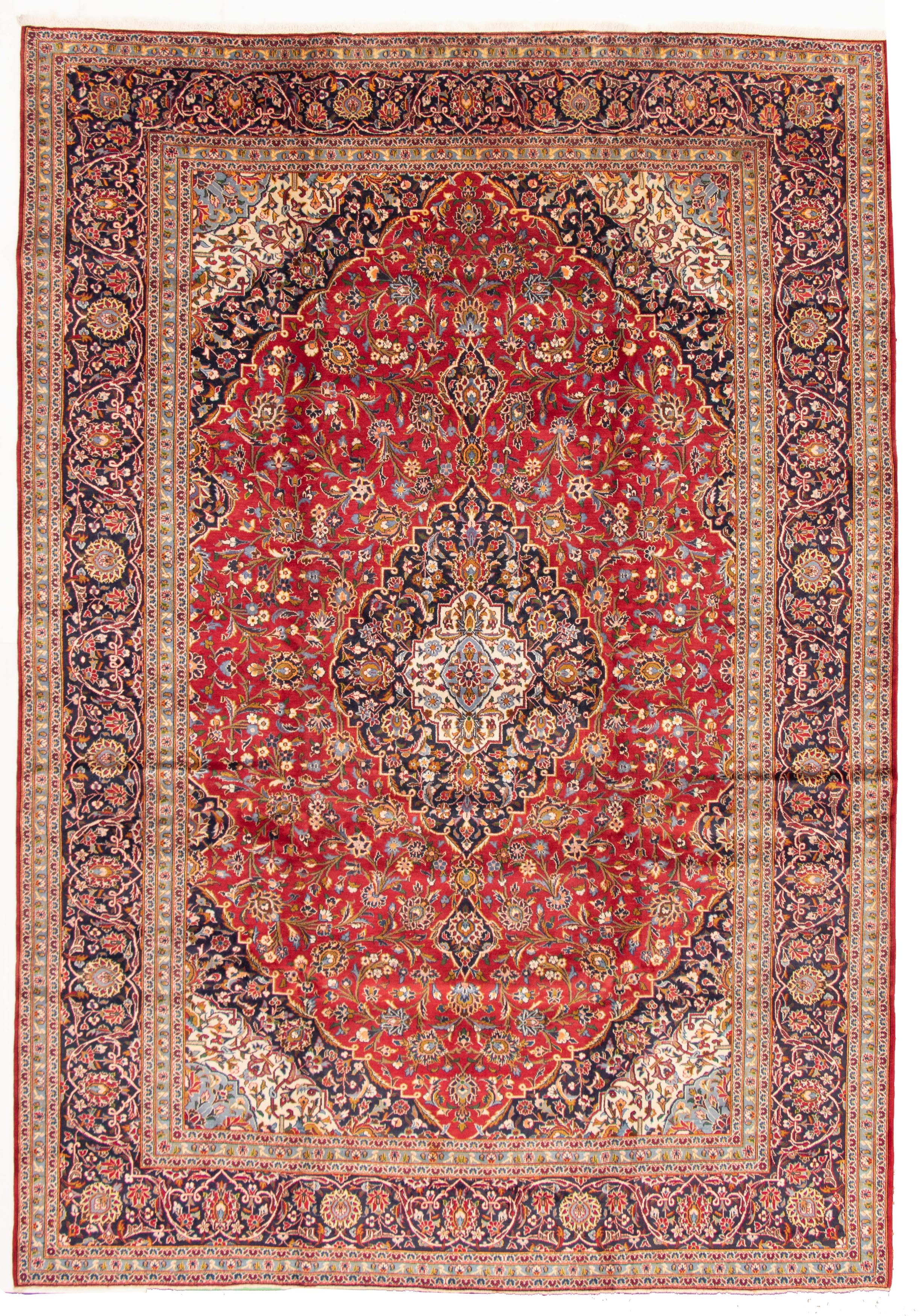Tapis kashan 9'6" x 13'3" en laine