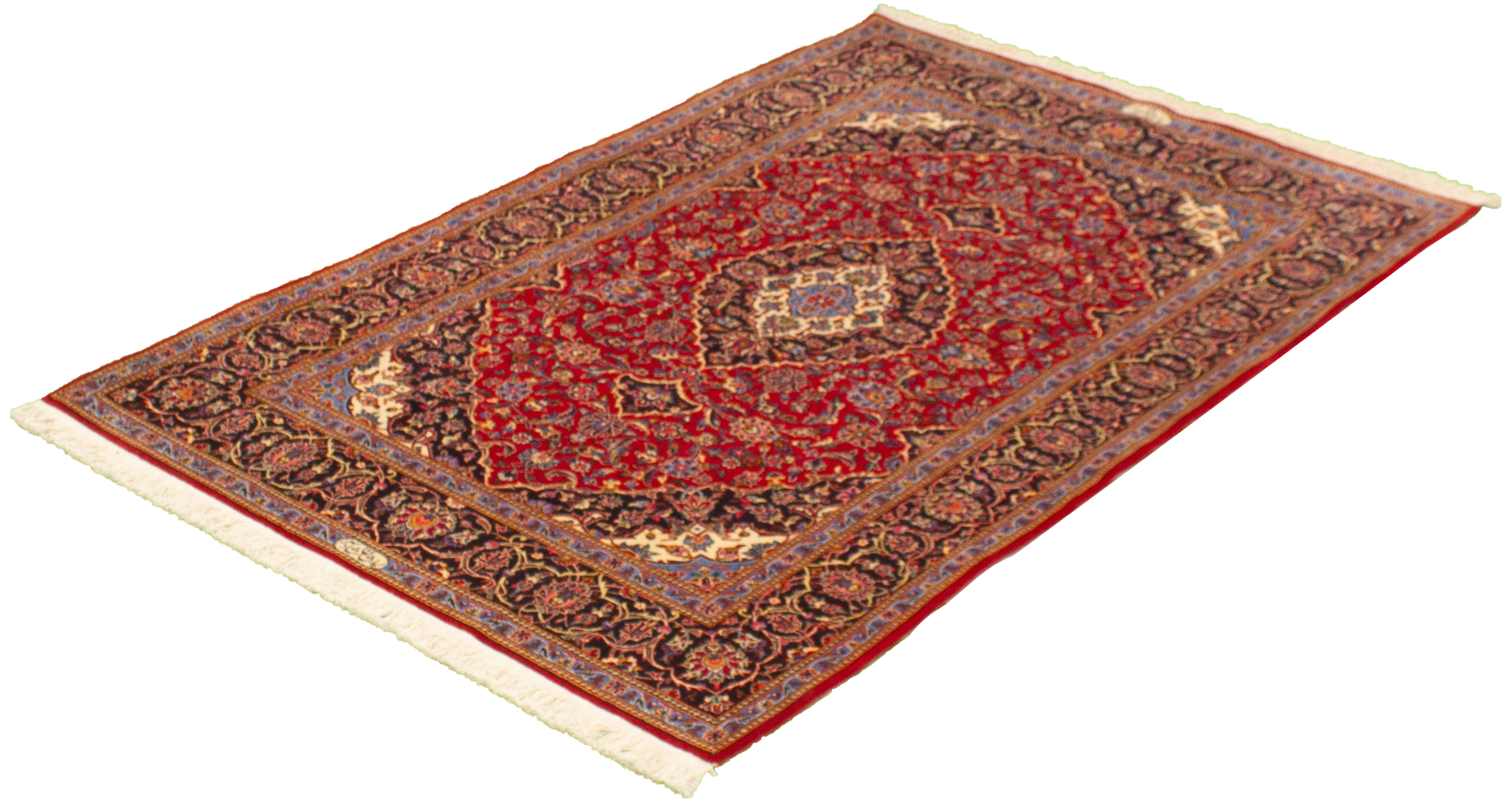 Tapis kashan 4'7" x 7'7" en laine