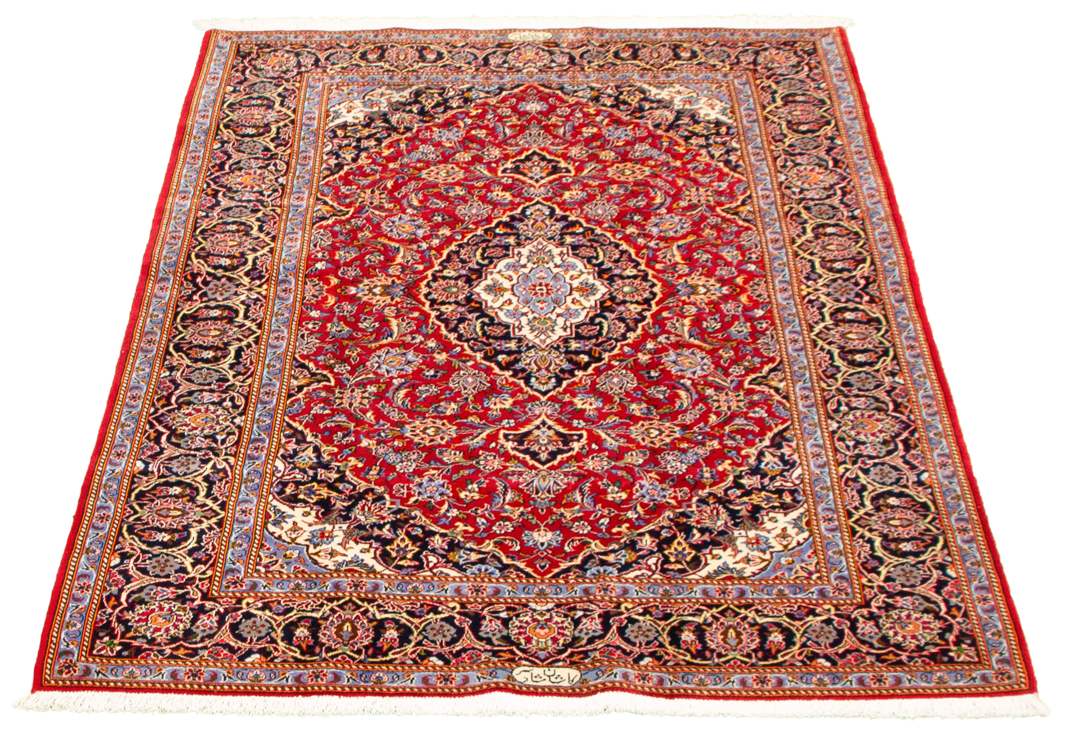 Tapis kashan 4'8" x 7'3" en laine