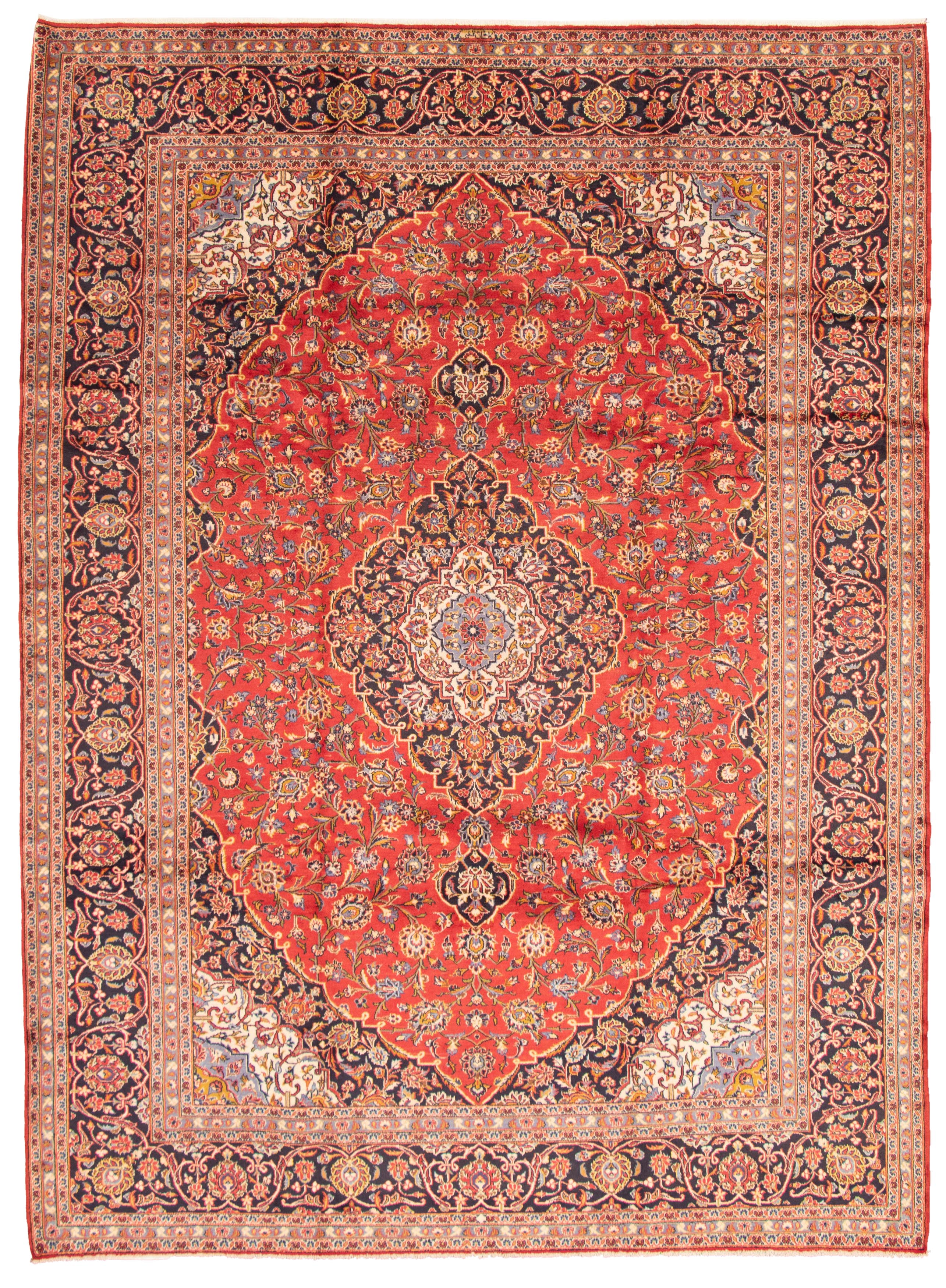 Tapis kashan 9'9" x 13'2" en laine