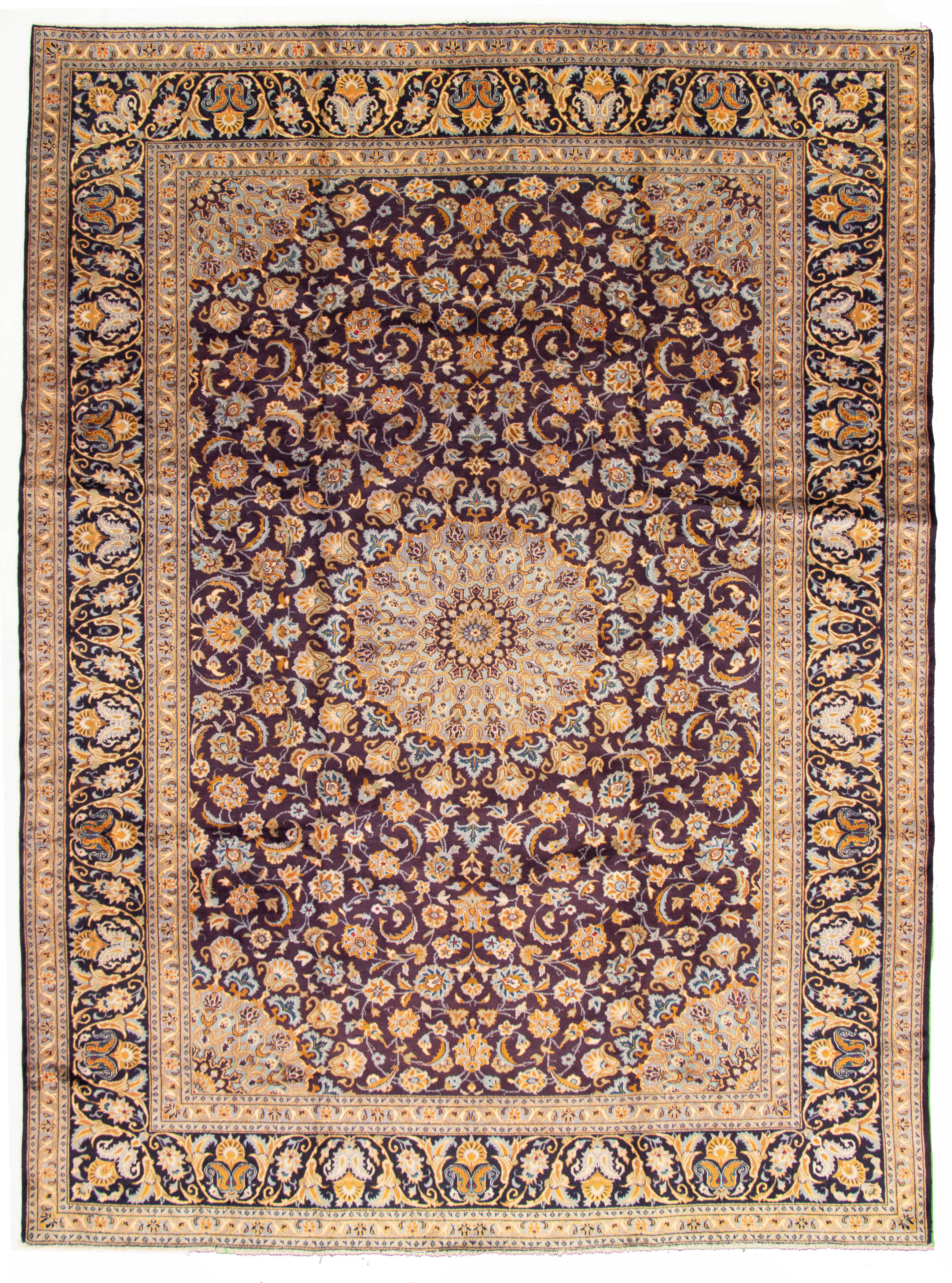 Tapis kashan 9'10" x 13'5" en laine