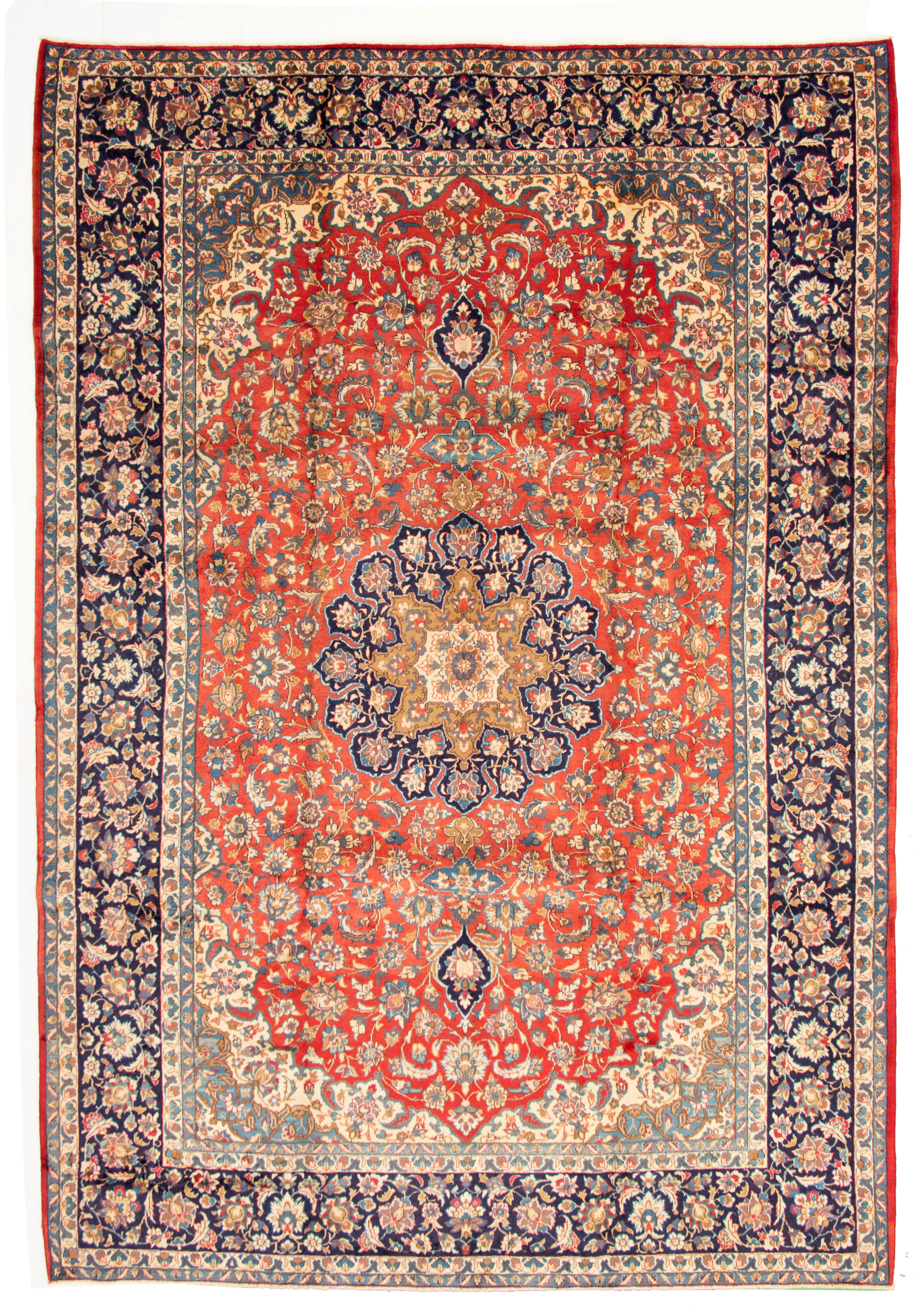 Persian Isfahan 9'8" x 13'10" Hand-knotted Wool Rug 