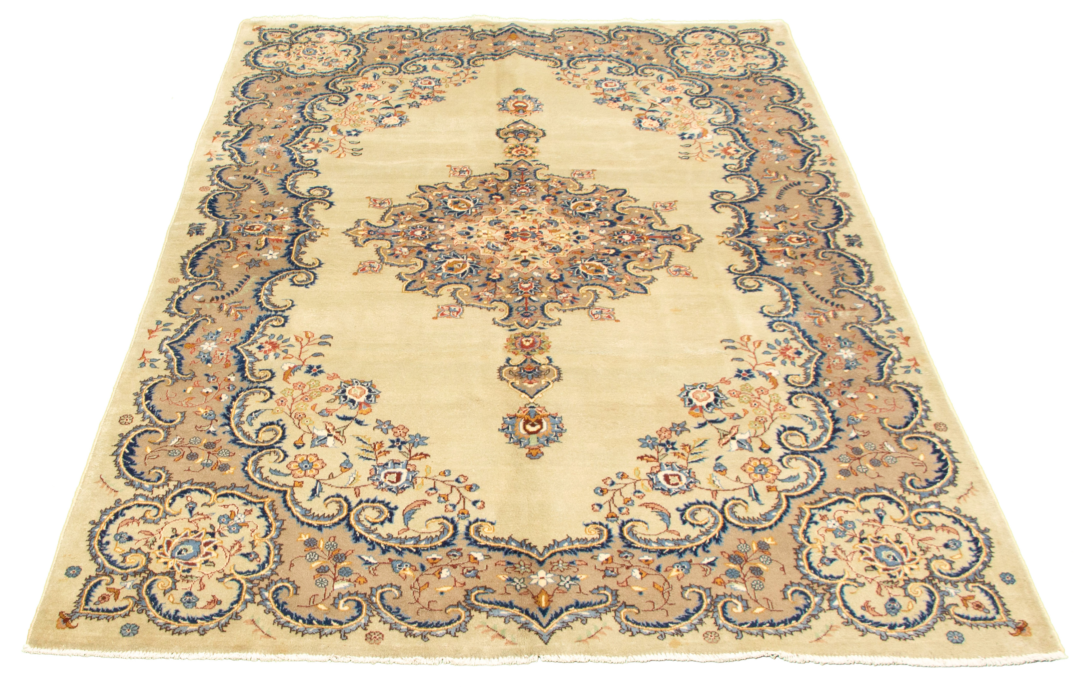 Tapis kashan 6'8" x 10'2" en laine
