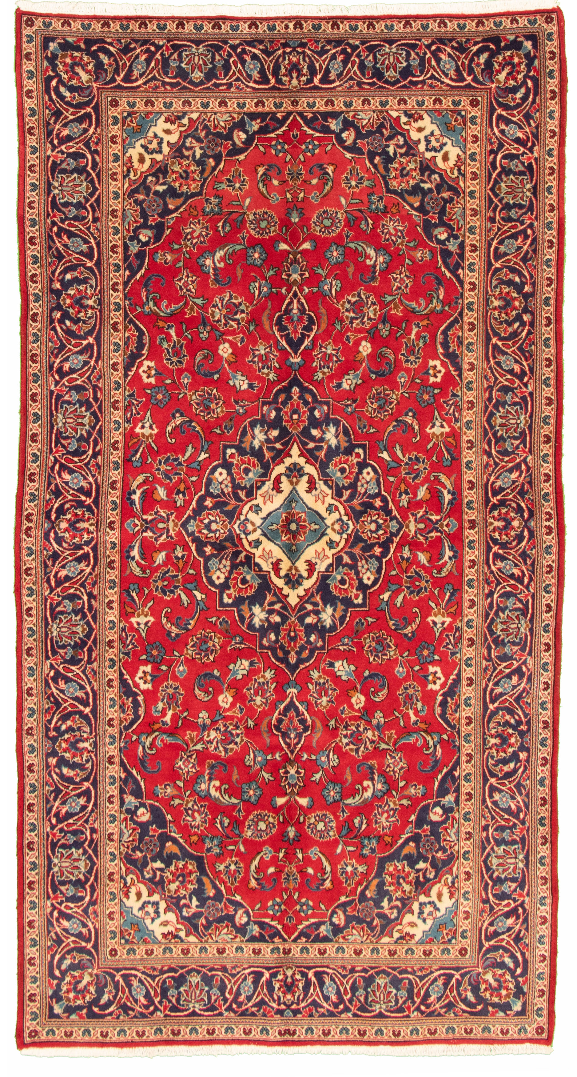Tapis kashan 4'11" x 9'1" en laine