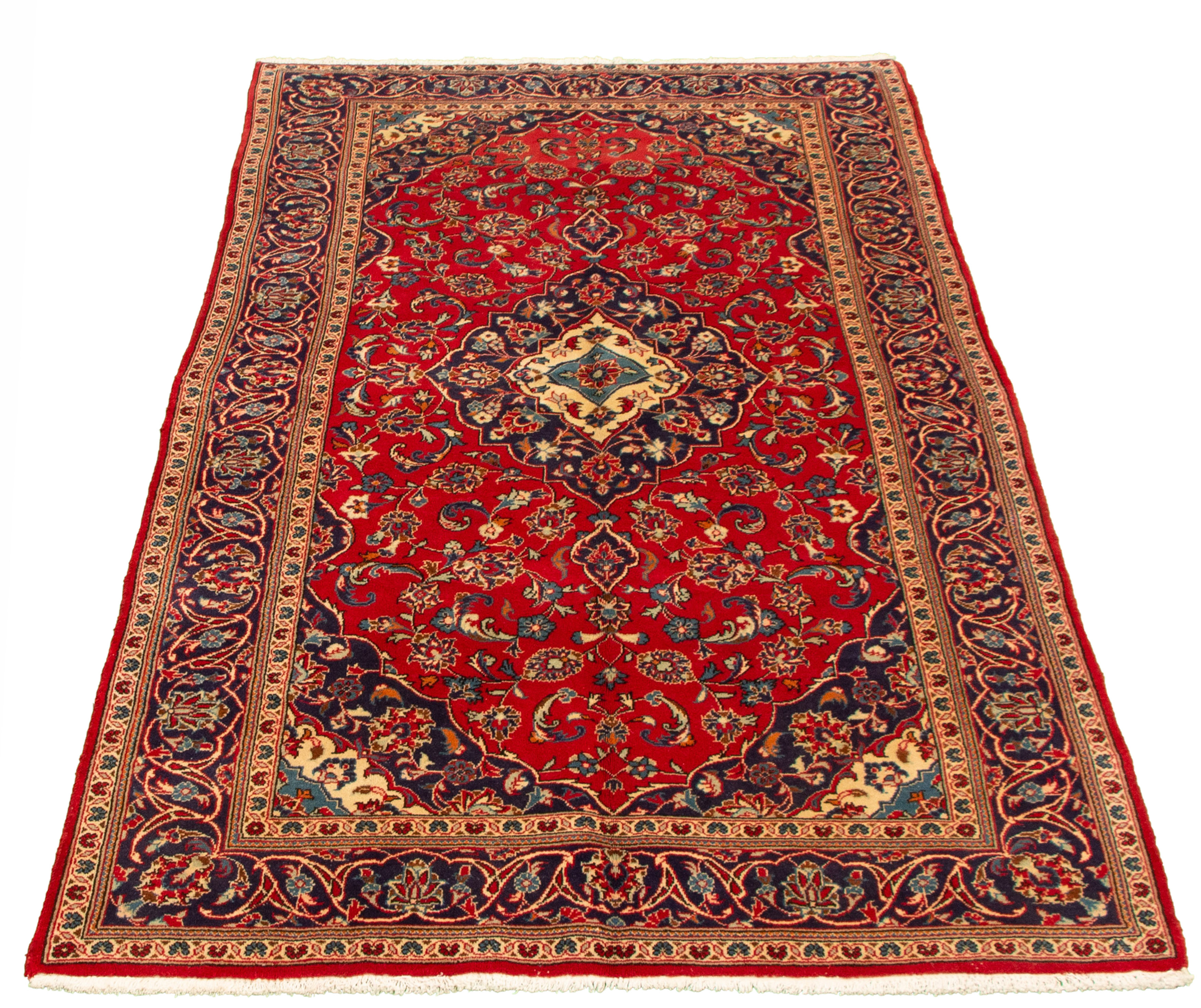 Tapis kashan 4'11" x 9'1" en laine