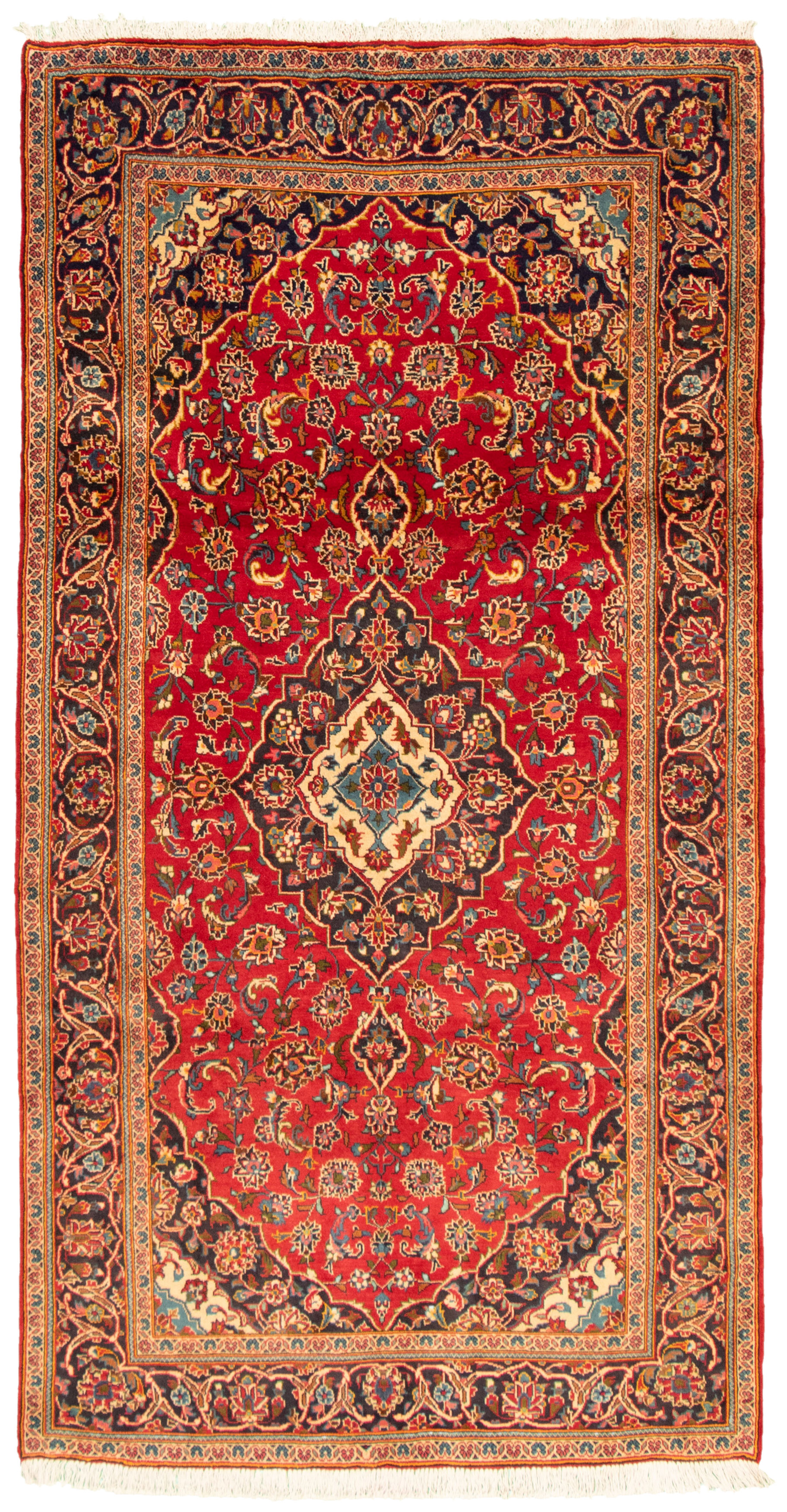 Tapis kashan 4'11" x 9'2" en laine