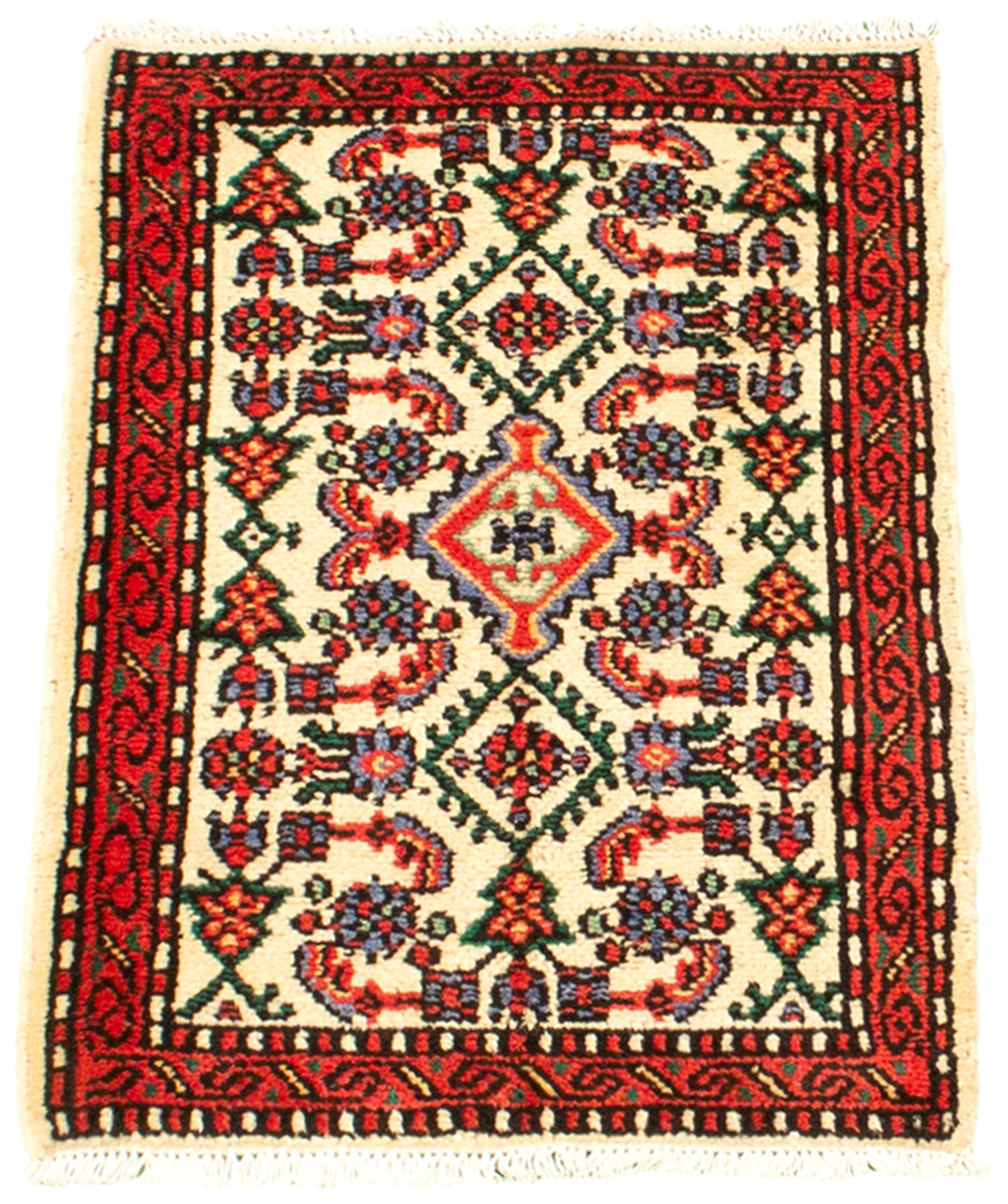 Persian Hamadan 1'10" x 2'9" Hand-knotted Wool Rug 